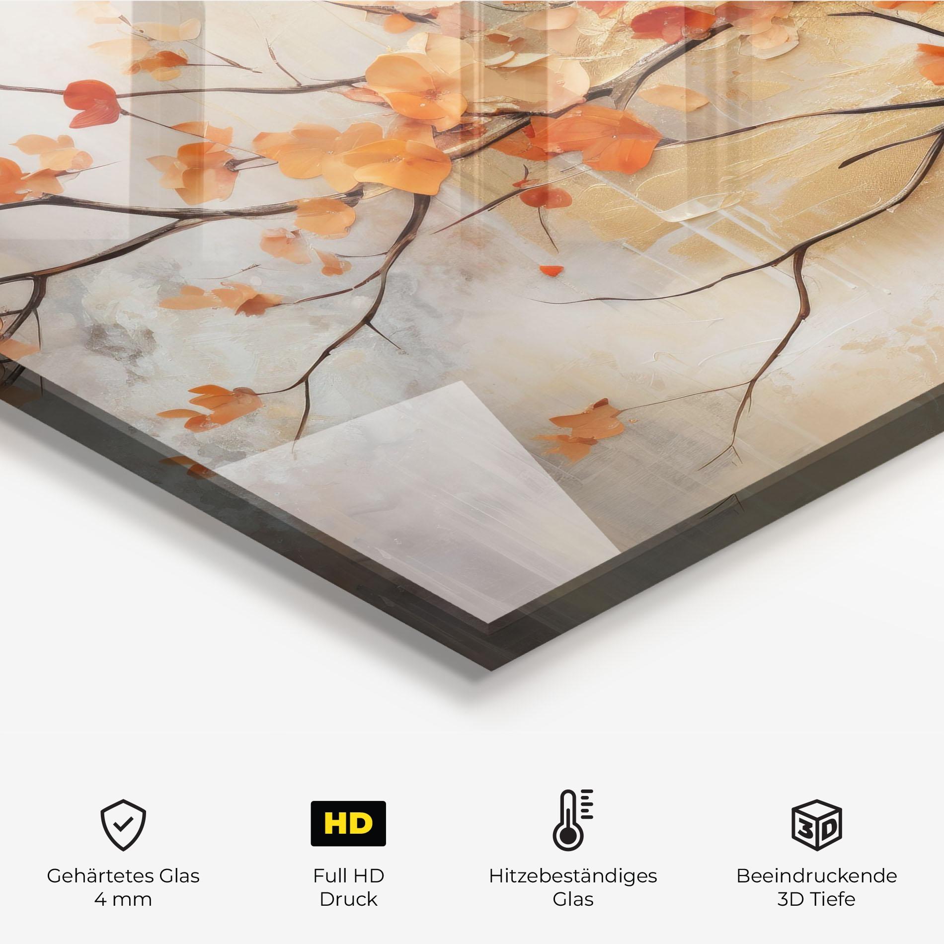 Küchenrückwand Glas Autumn Nature Art mockup 2