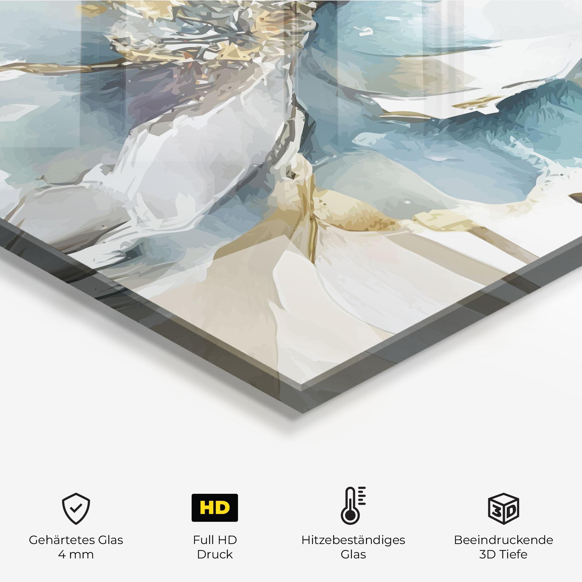 Küchenrückwand Glas Flower Mix Art mockup 2