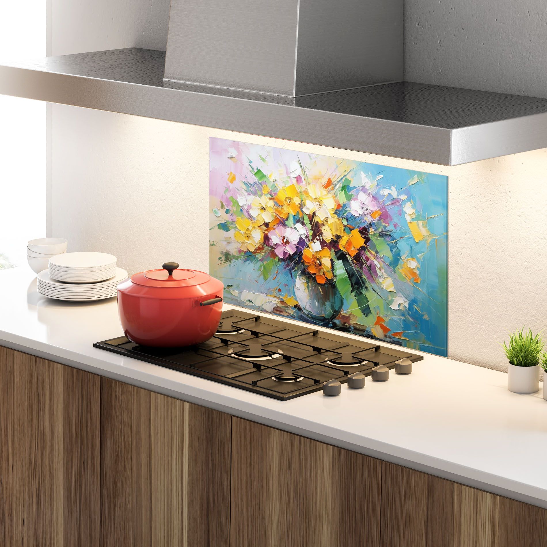 Colorfull Flowers Painting mockup 4