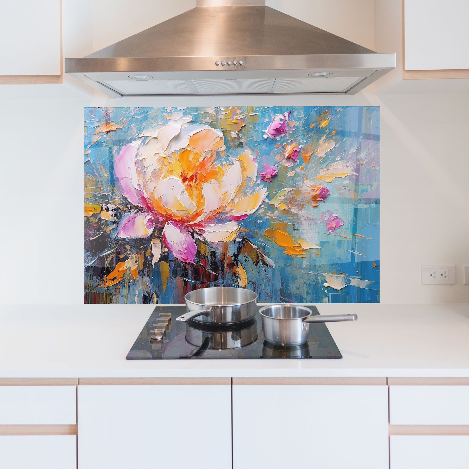 Pink Orange Peony Art mockup 5