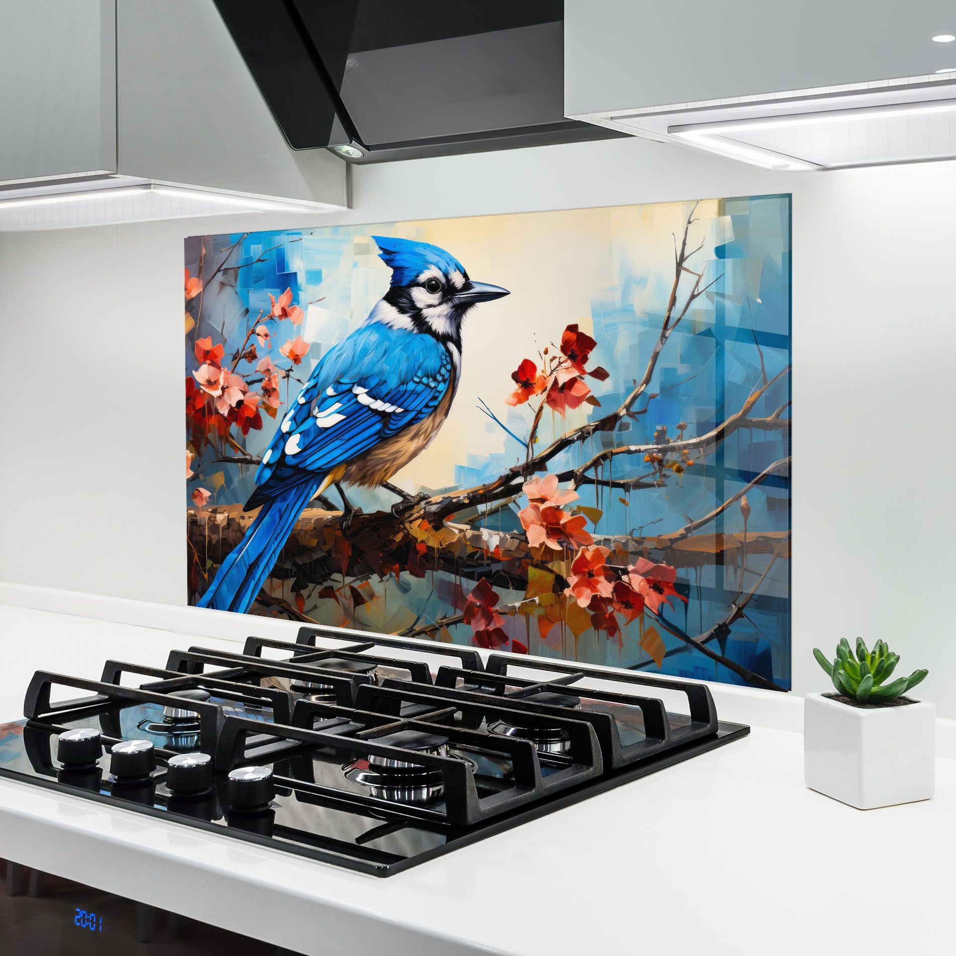 Blue Bird Sitting Art mockup 6