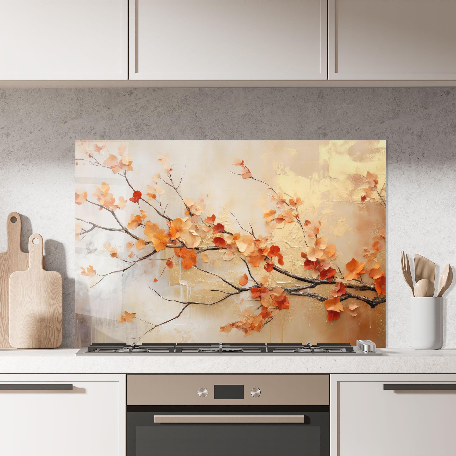 Küchenrückwand Glas Autumn Nature Art mockup 7