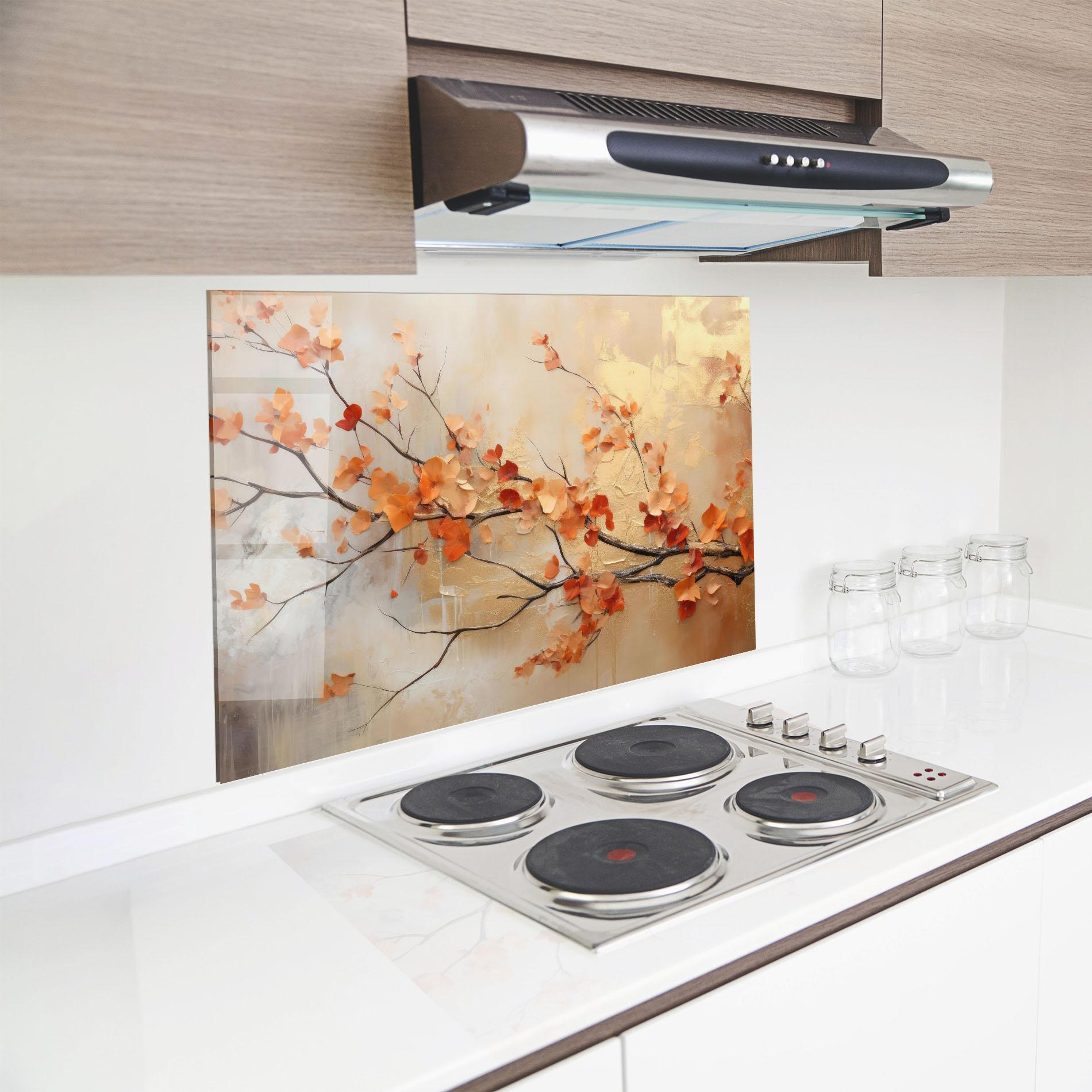 Küchenrückwand Glas Autumn Nature Art mockup 8