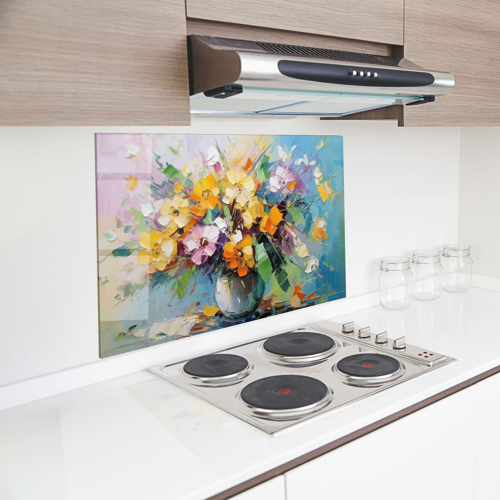 Colorfull Flowers Painting mockup 8