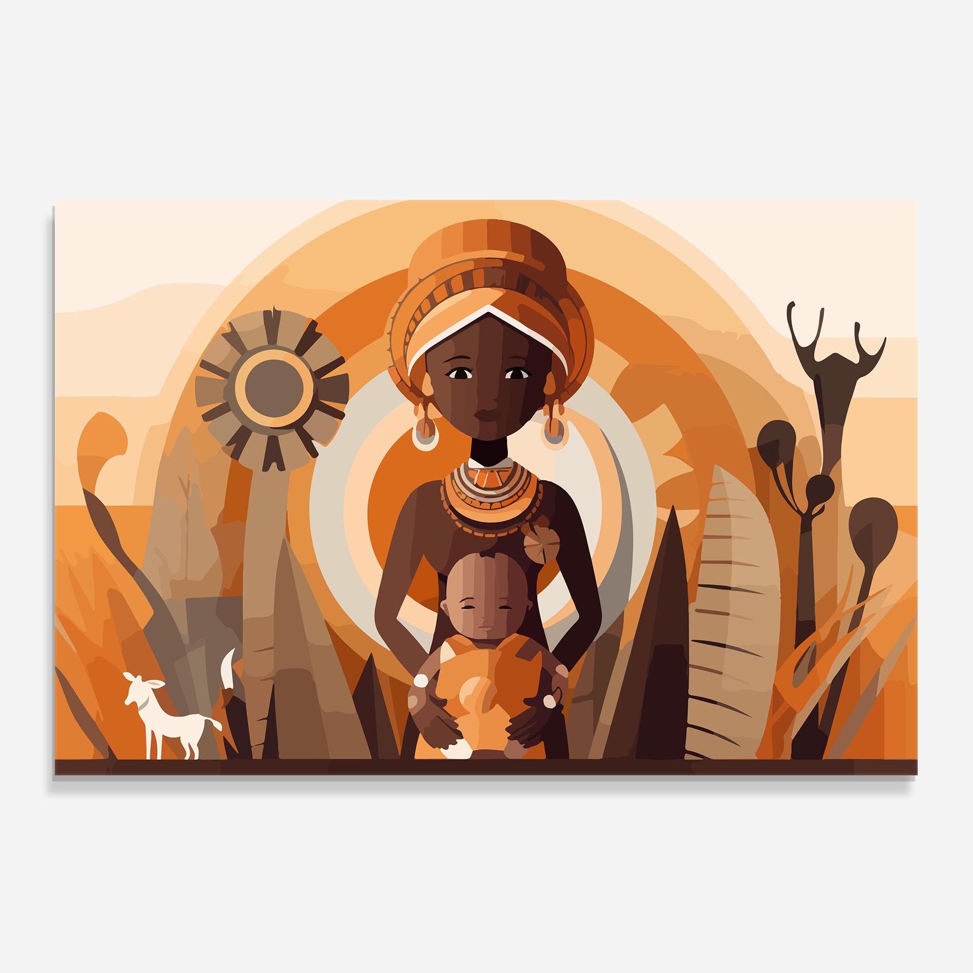 Küchenrückwand Glas African Baby mockup 0