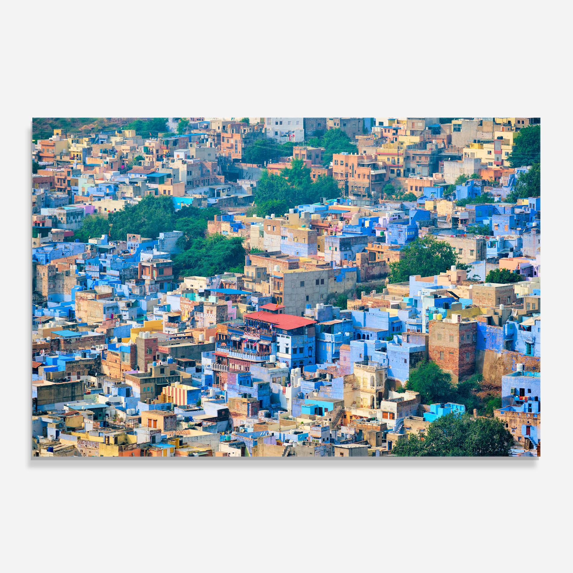 Küchenrückwand Glas Building Rajasthan India mockup 0