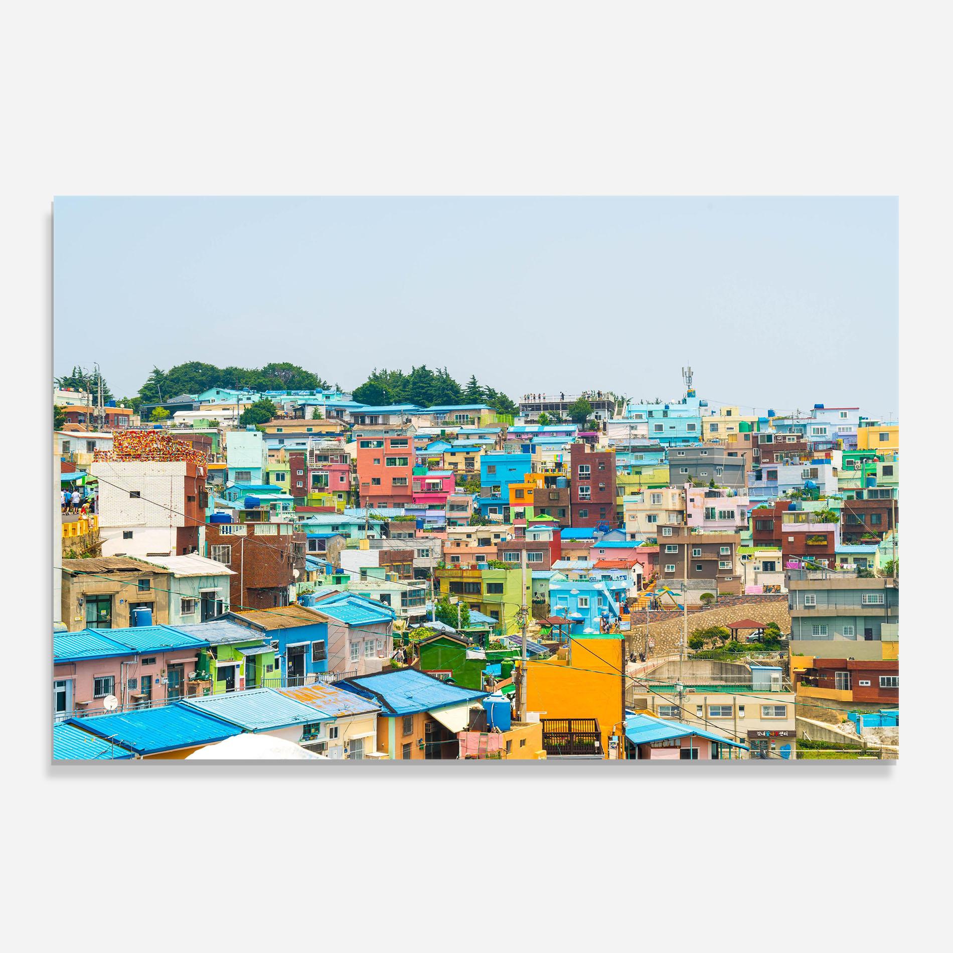 Küchenrückwand Glas Gamcheon Culture mockup 0