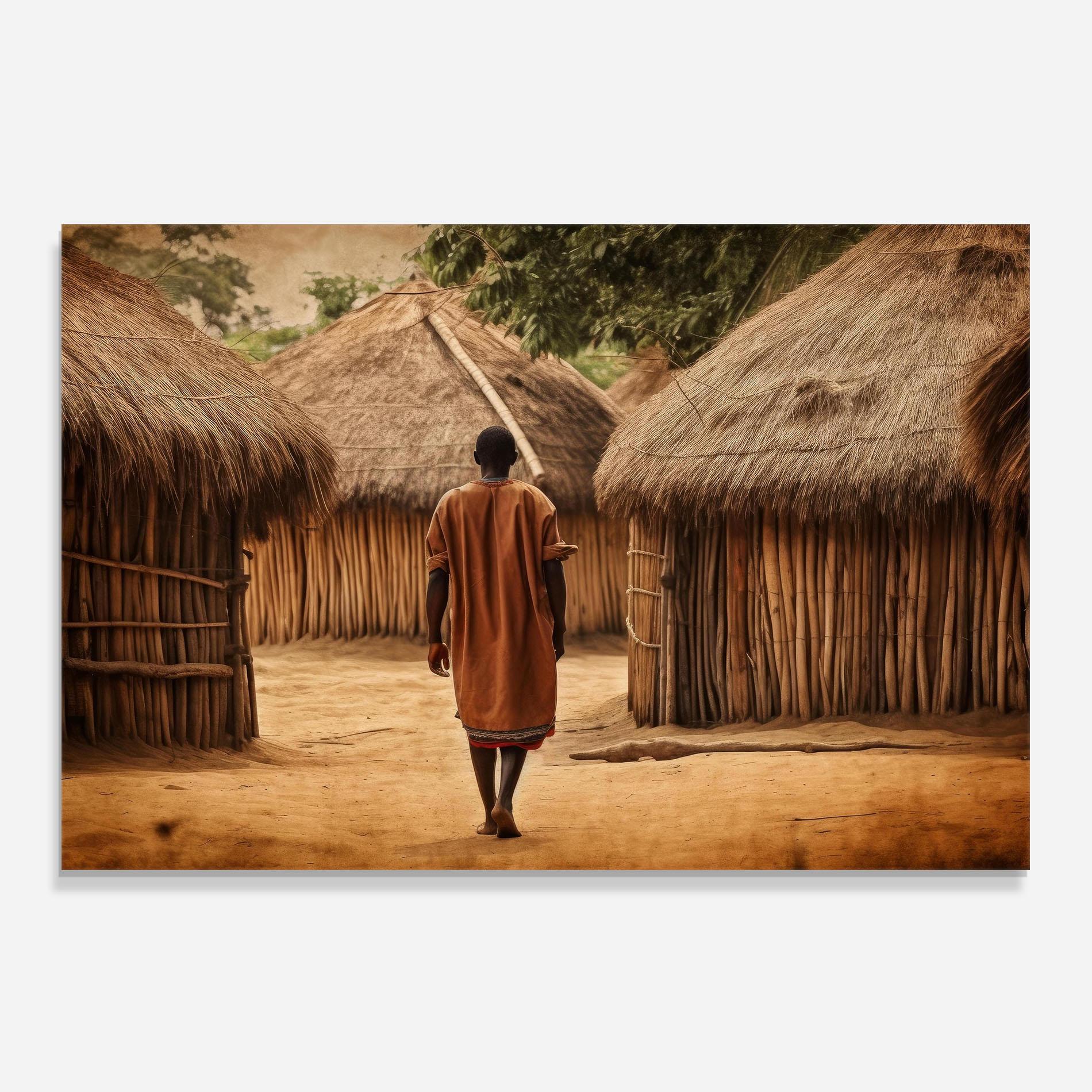 Küchenrückwand Glas Native Strong Man mockup 0