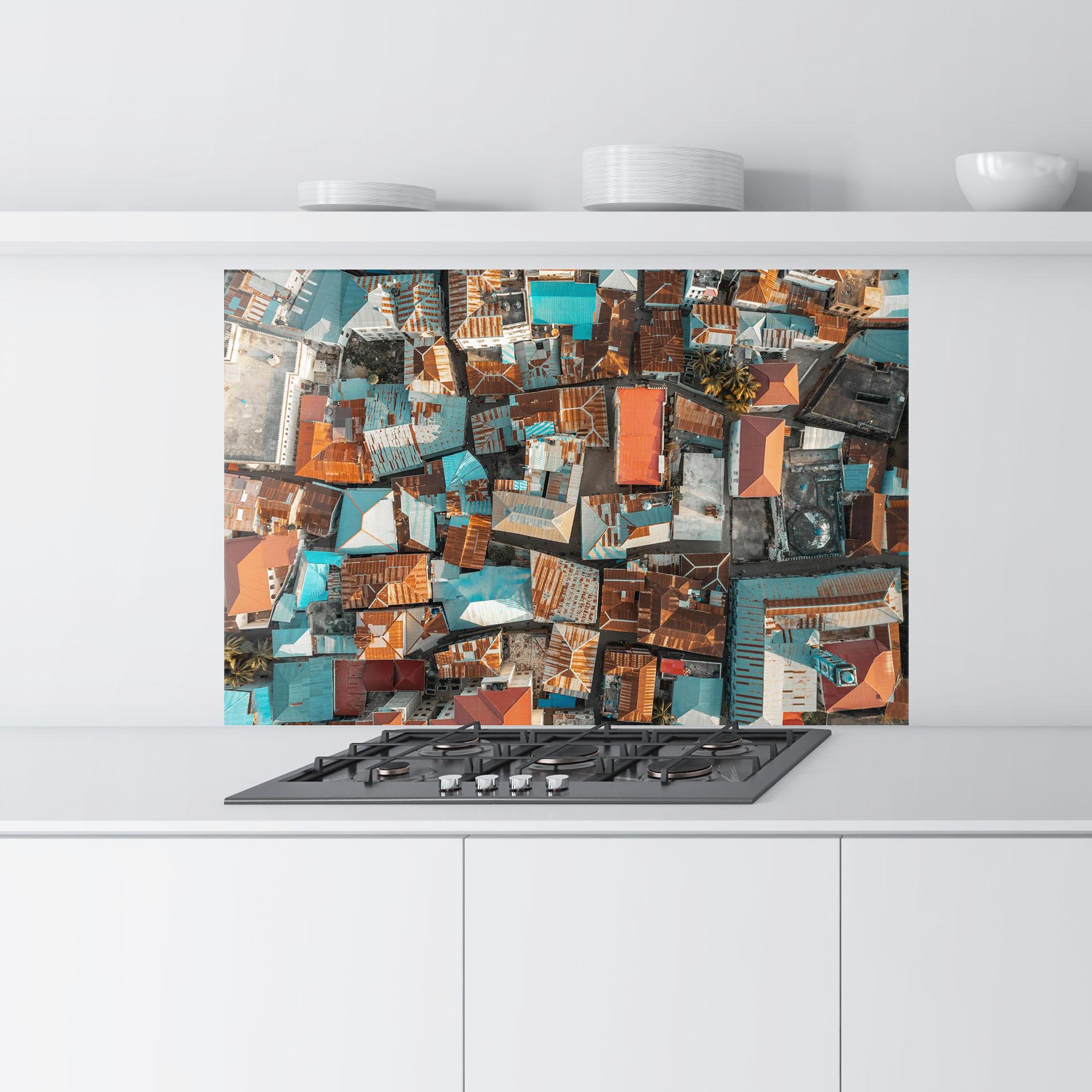Küchenrückwand Glas Island Tanzania mockup 9