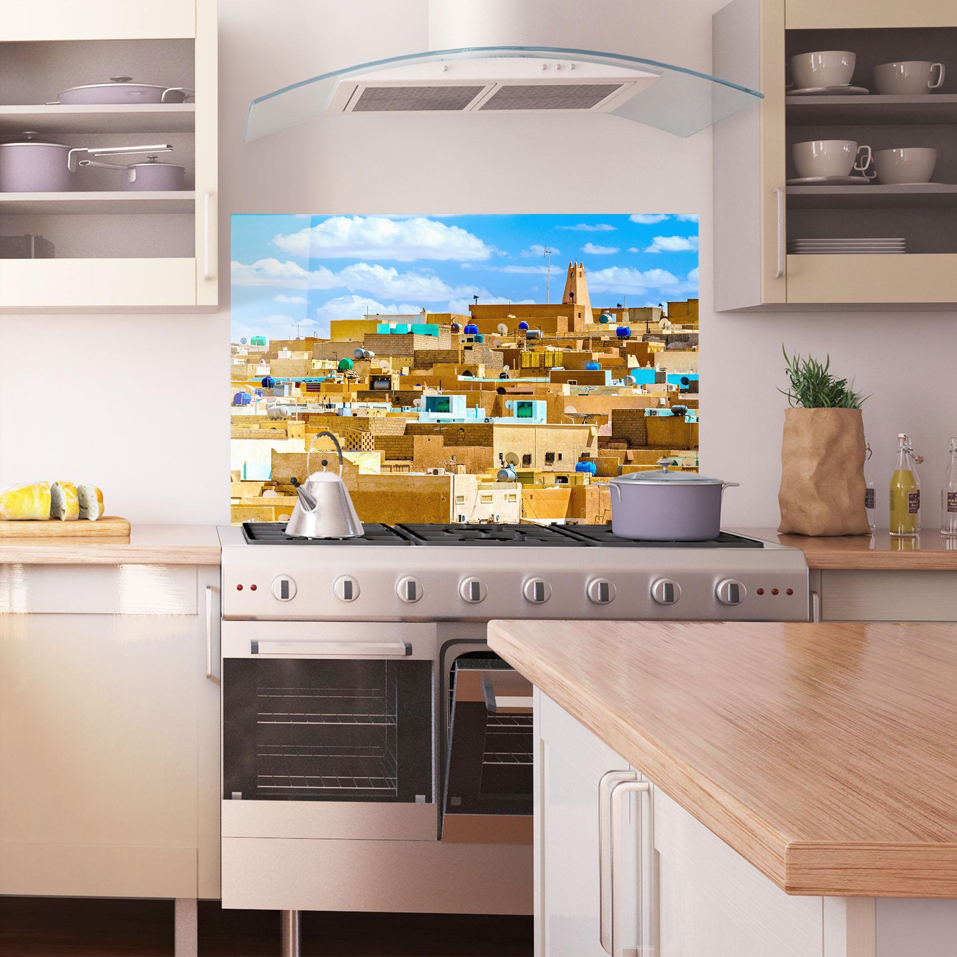 Küchenrückwand Glas Atteuf Ancient Town mockup 1