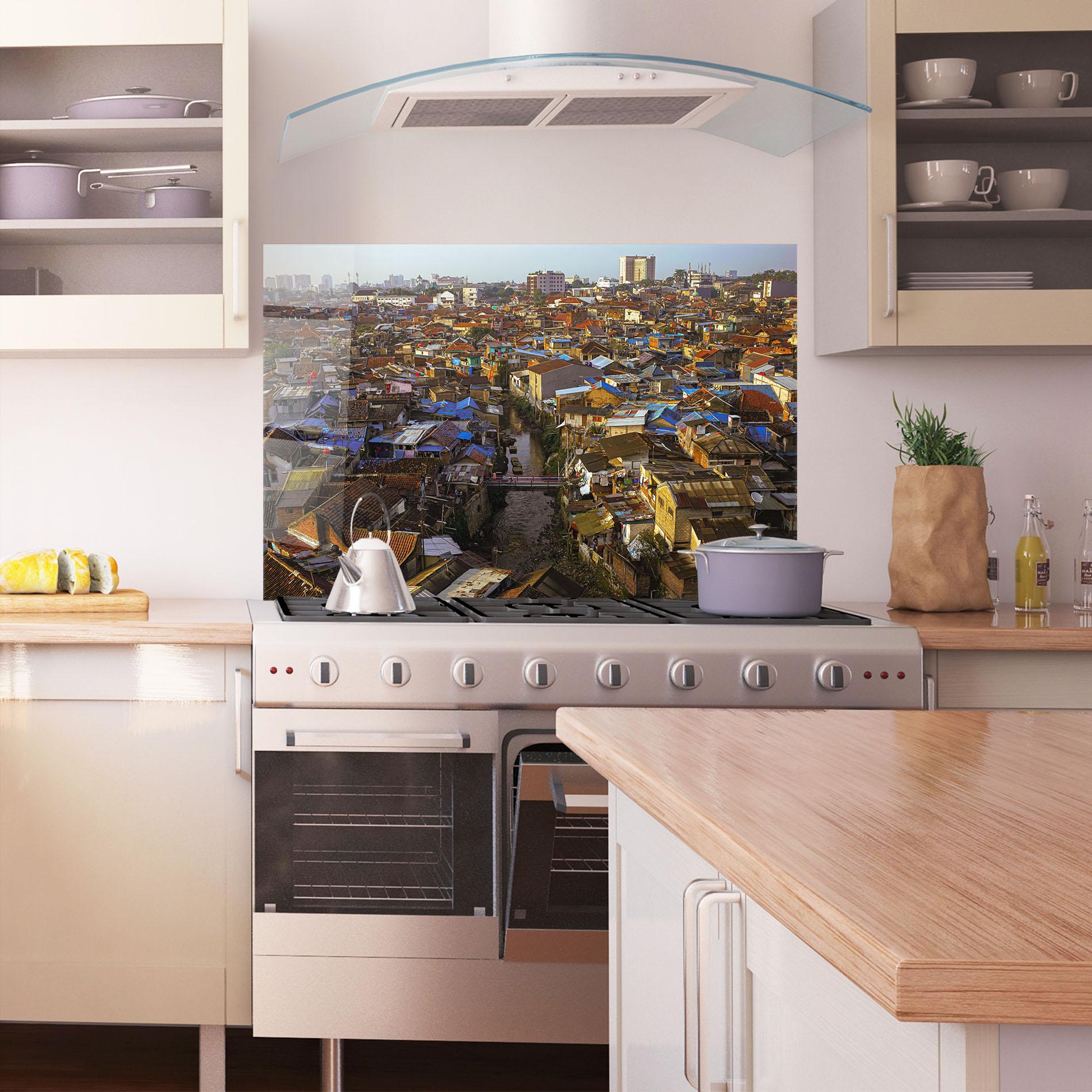 Küchenrückwand Glas Bandung Golden Hour mockup 1