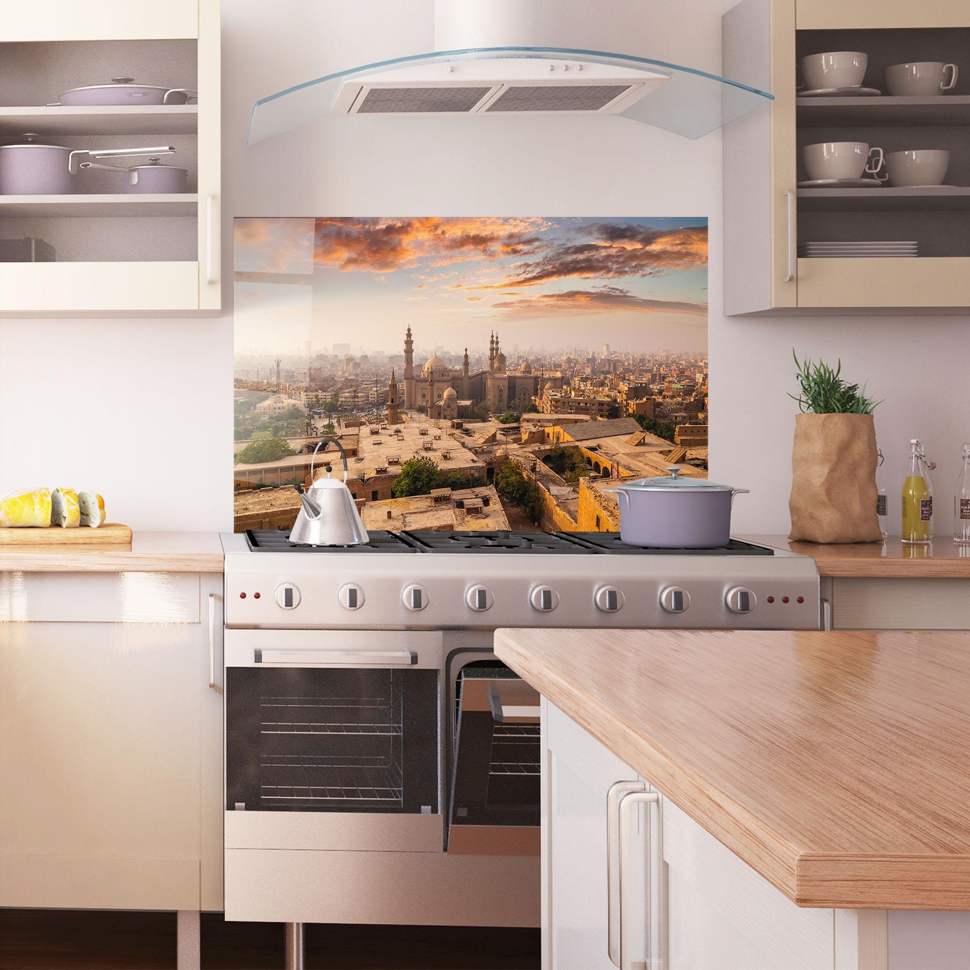 Küchenrückwand Glas Mosque Madrasa mockup 1