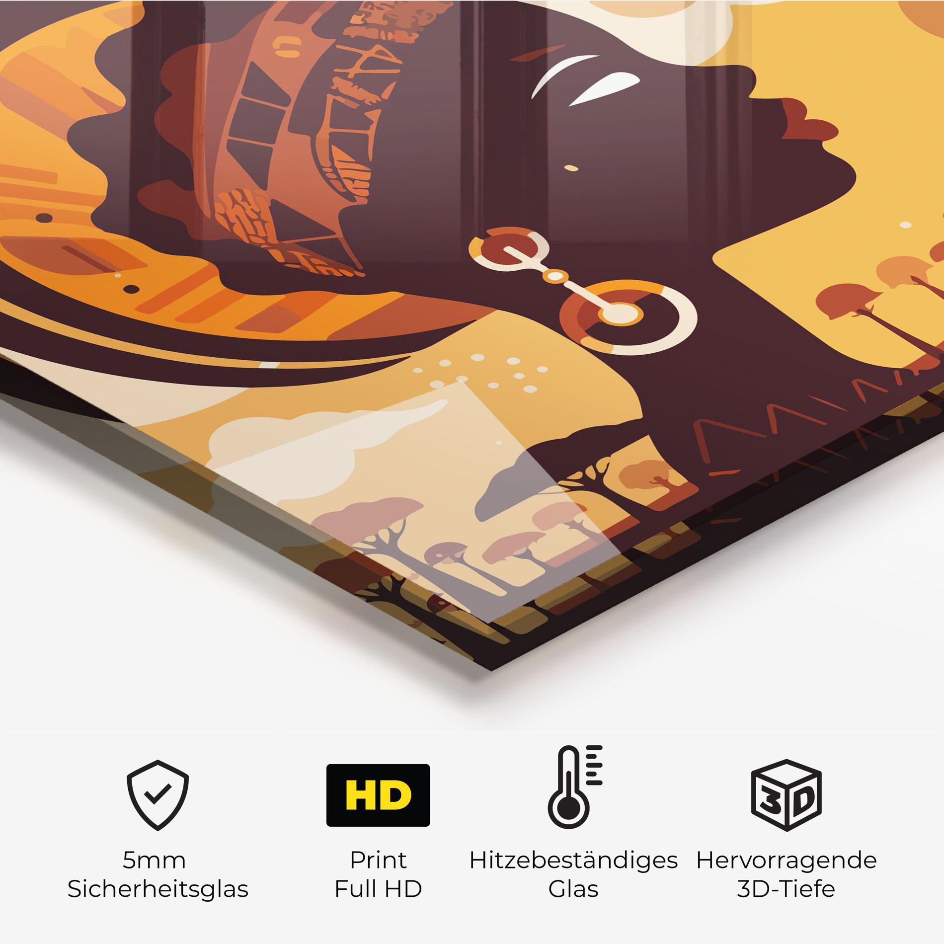 Küchenrückwand Glas African Art mockup 2