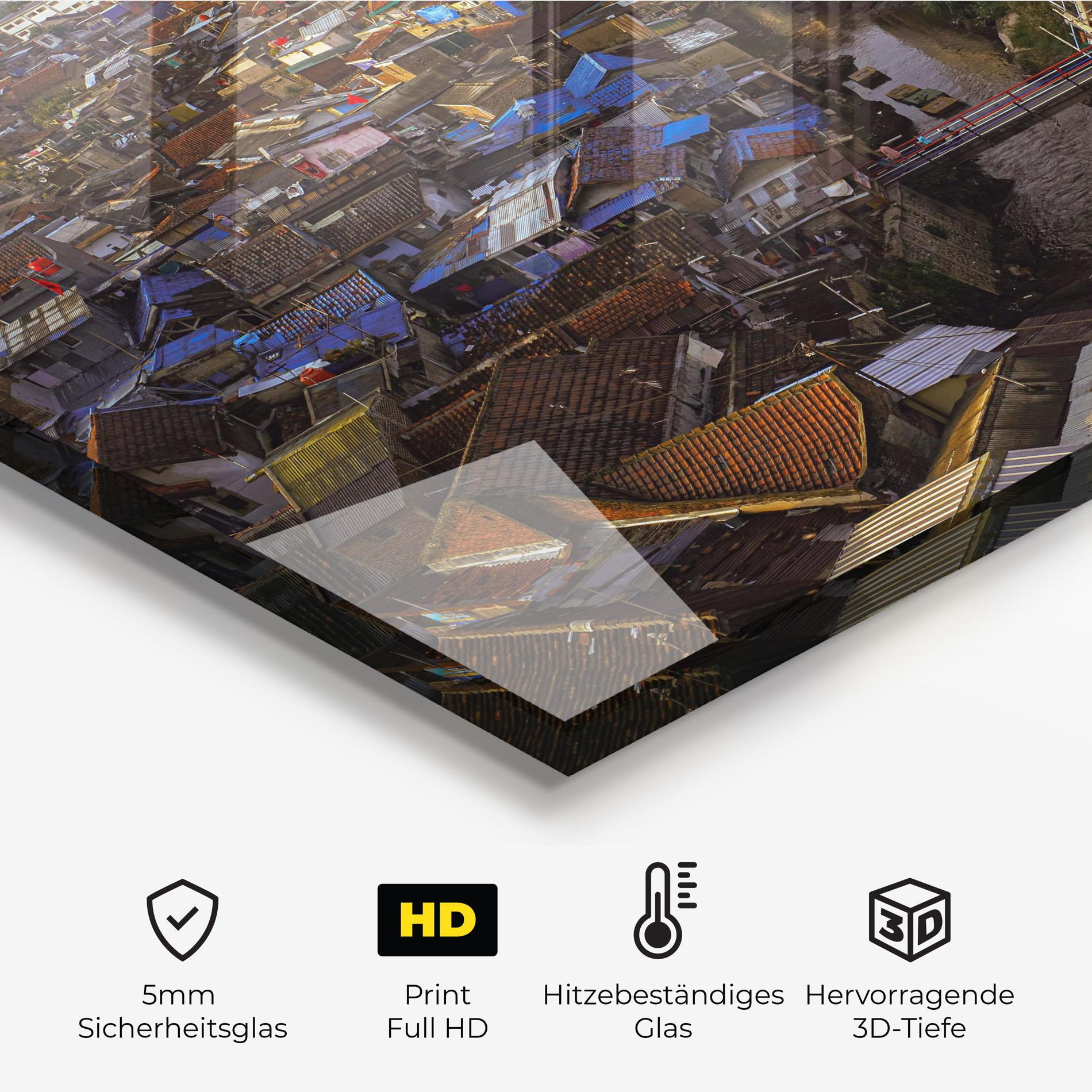 Küchenrückwand Glas Bandung Golden Hour mockup 2