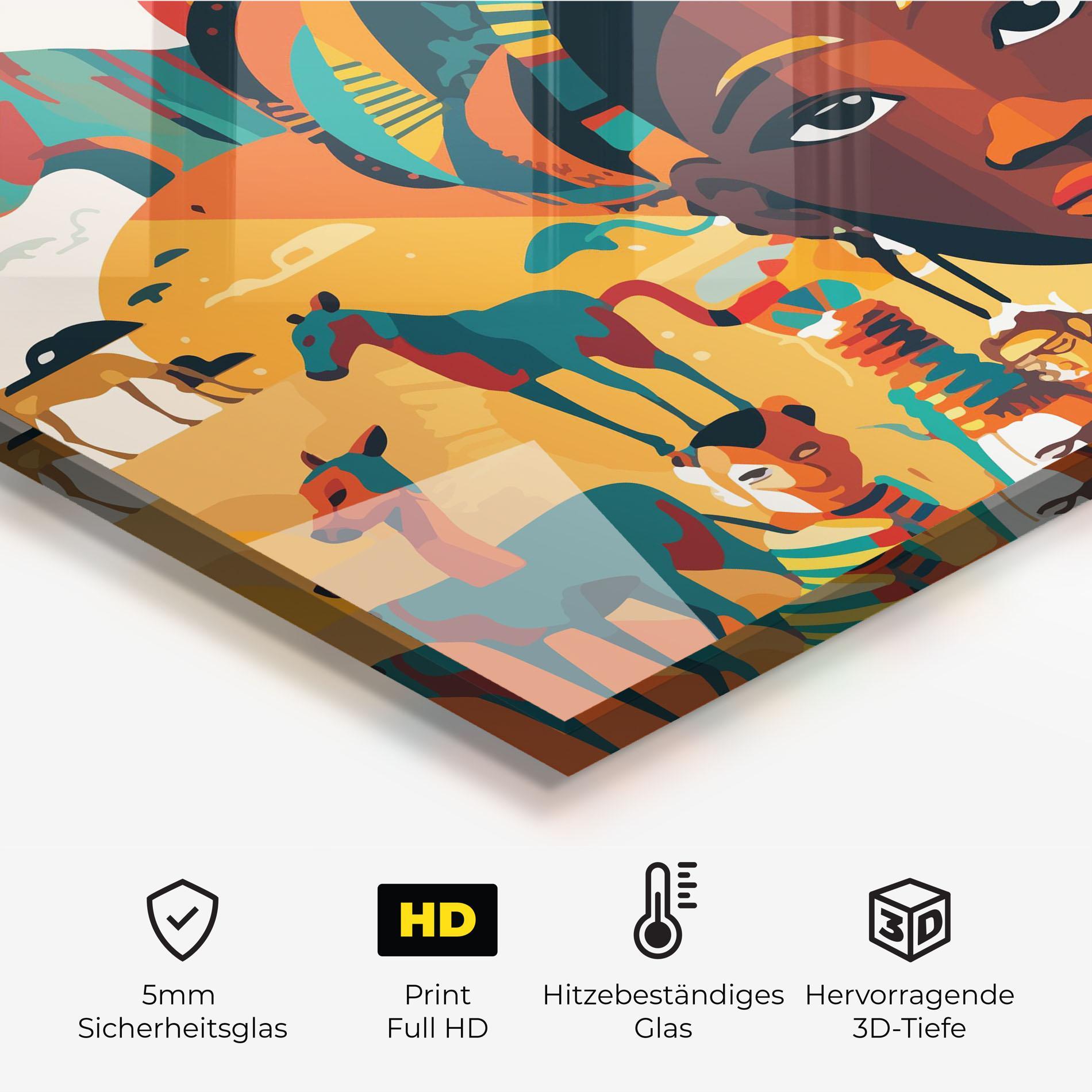 Küchenrückwand Glas Child Africa Art mockup 2