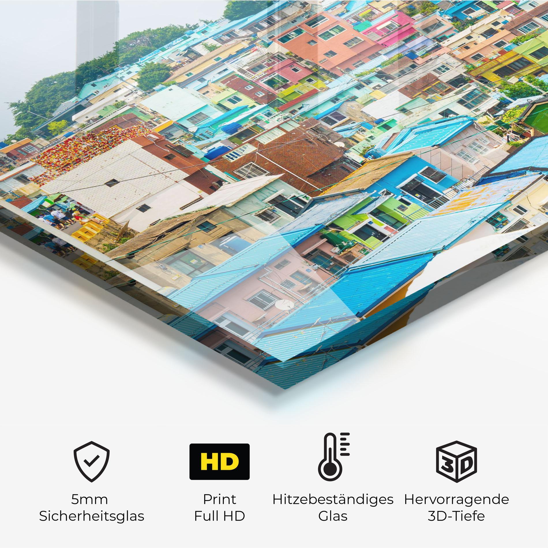 Küchenrückwand Glas Gamcheon Culture mockup 2