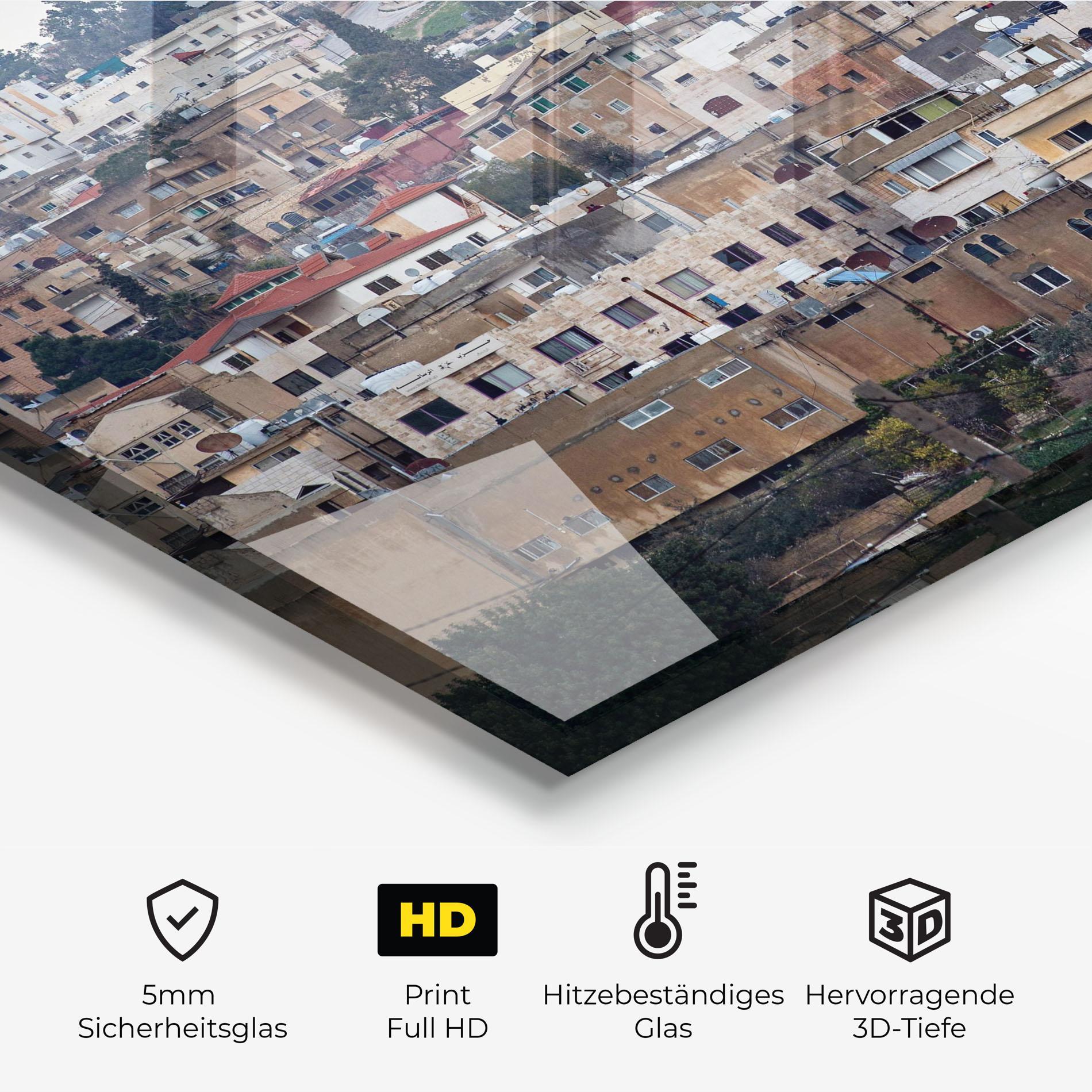 Küchenrückwand Glas Jersh Modern Town mockup 2