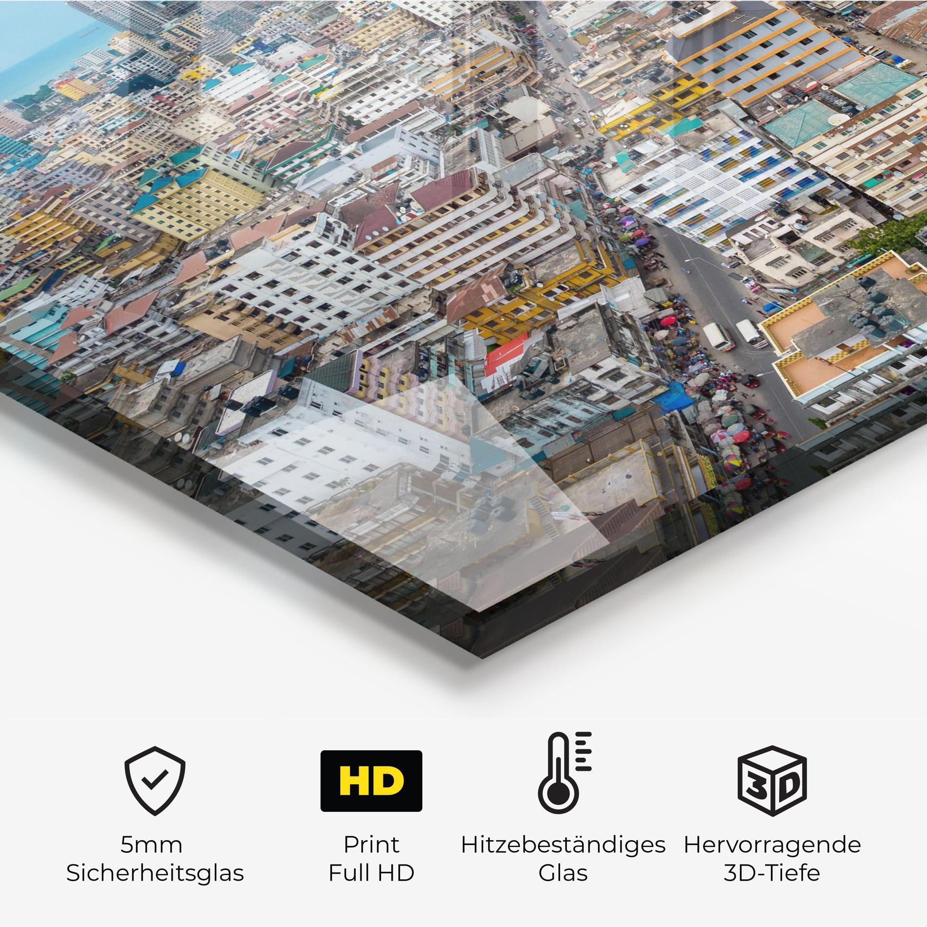 Küchenrückwand Glas Tanzania Building View mockup 2