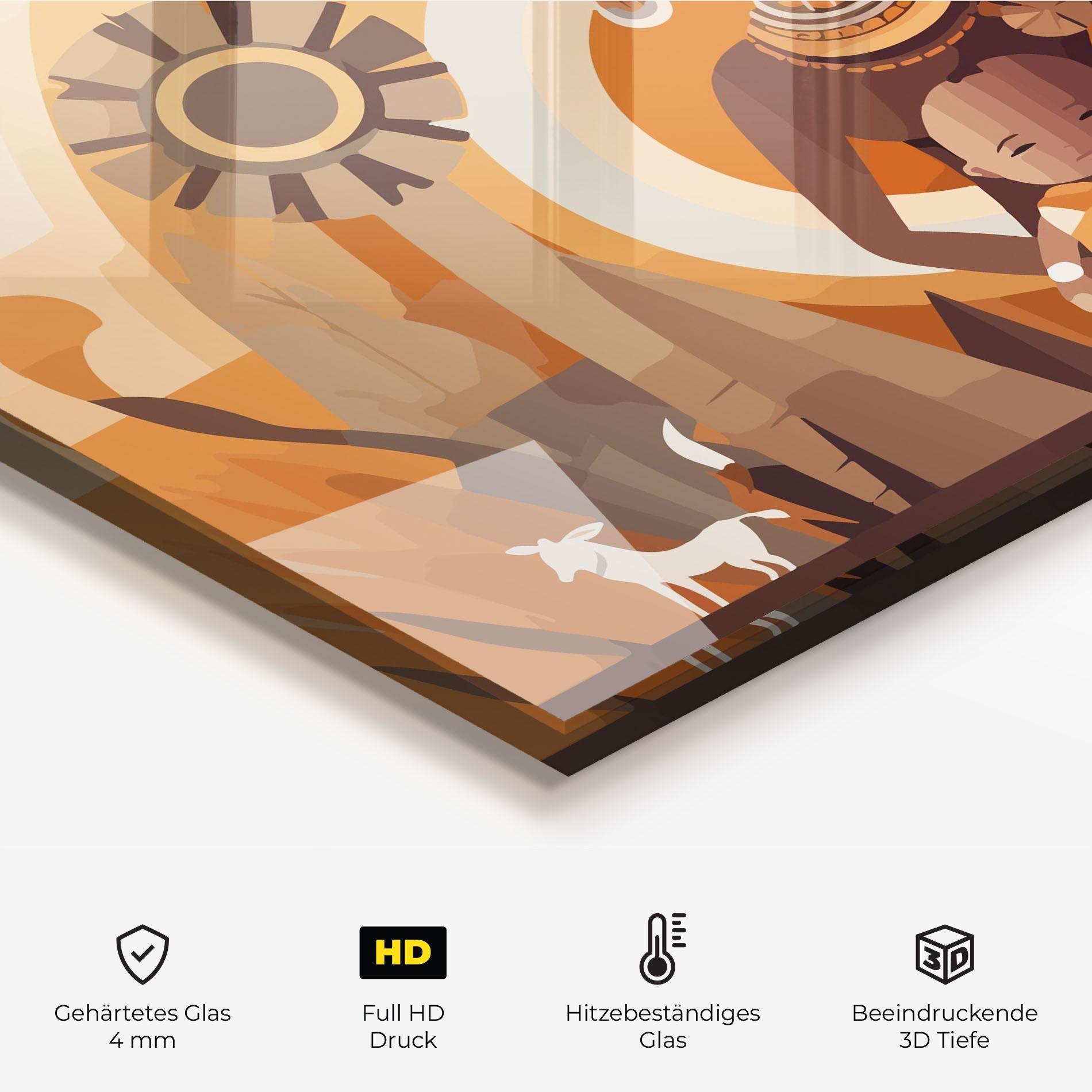 Küchenrückwand Glas African Baby mockup 2