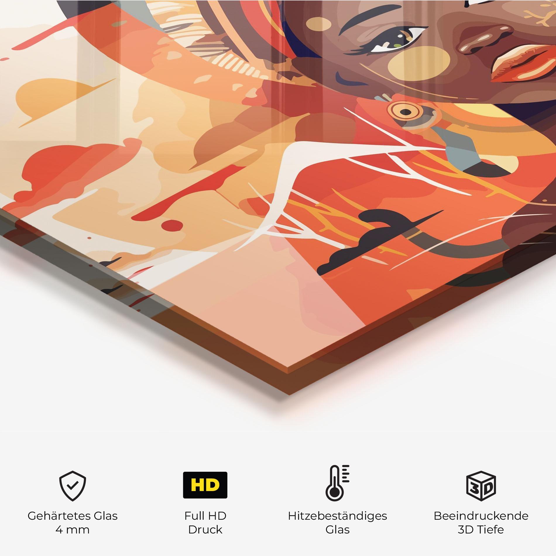 Küchenrückwand Glas African Child Art mockup 2