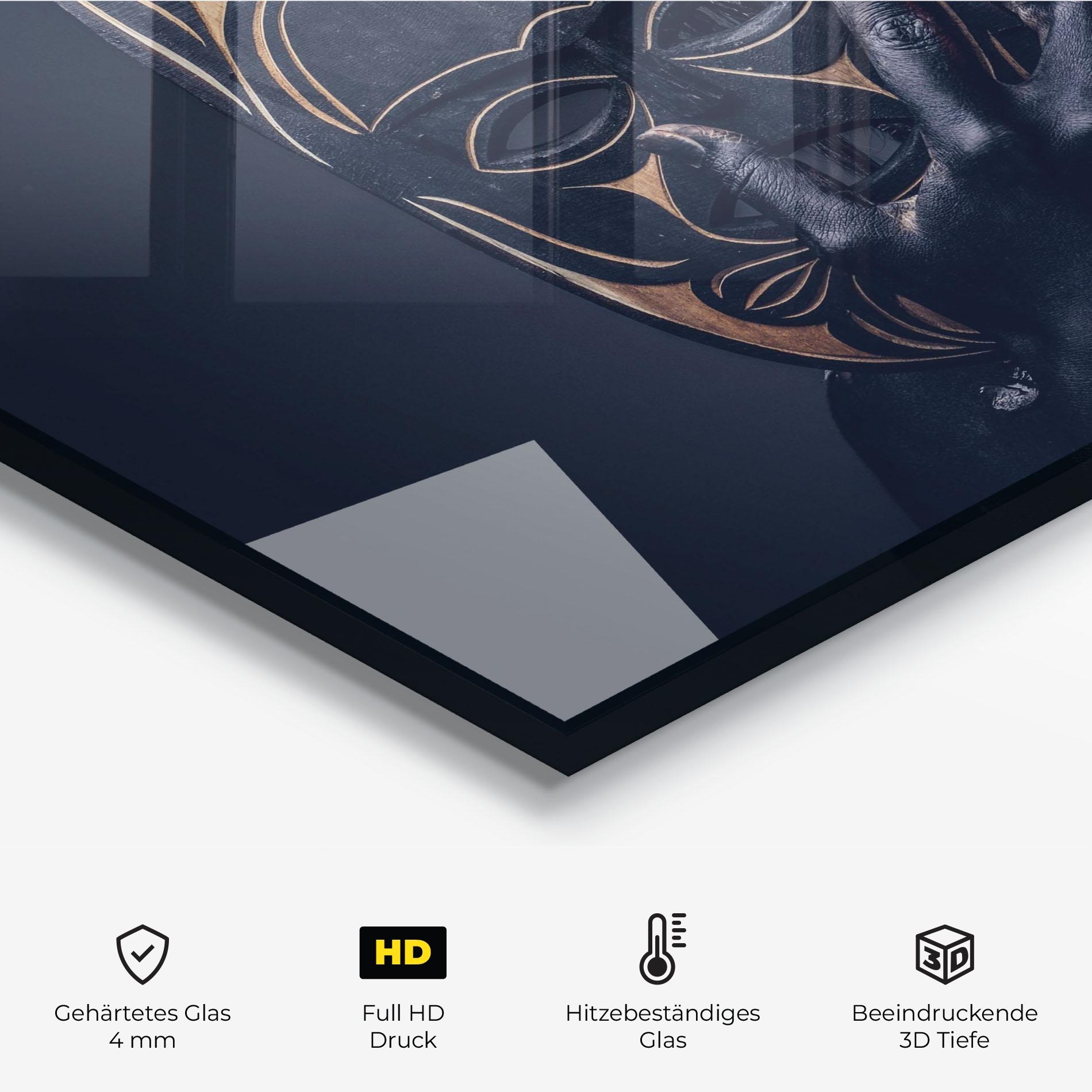 Küchenrückwand Glas African Tribe Costume mockup 2