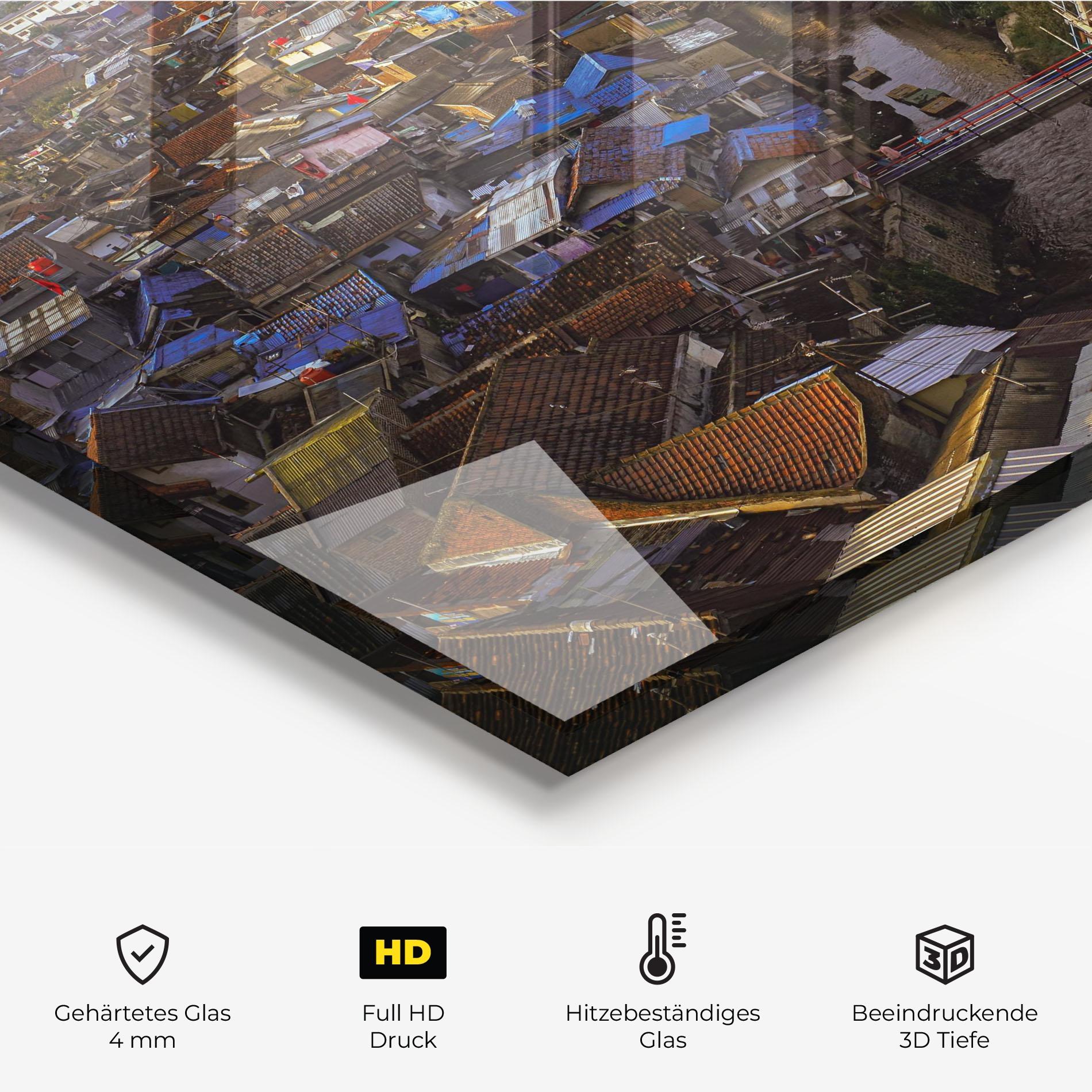 Küchenrückwand Glas Bandung Golden Hour mockup 2