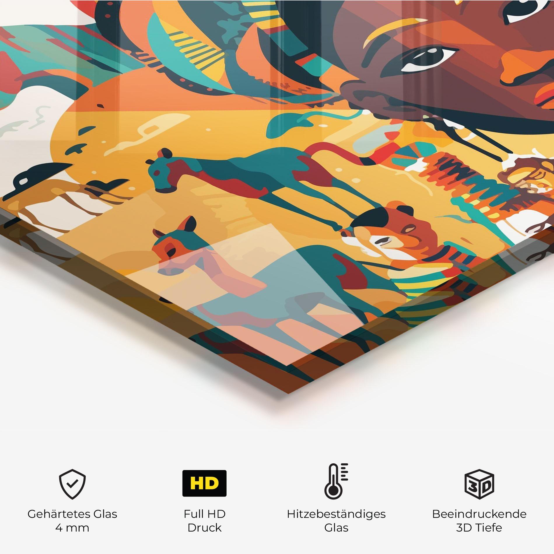 Küchenrückwand Glas Child Africa Art mockup 2