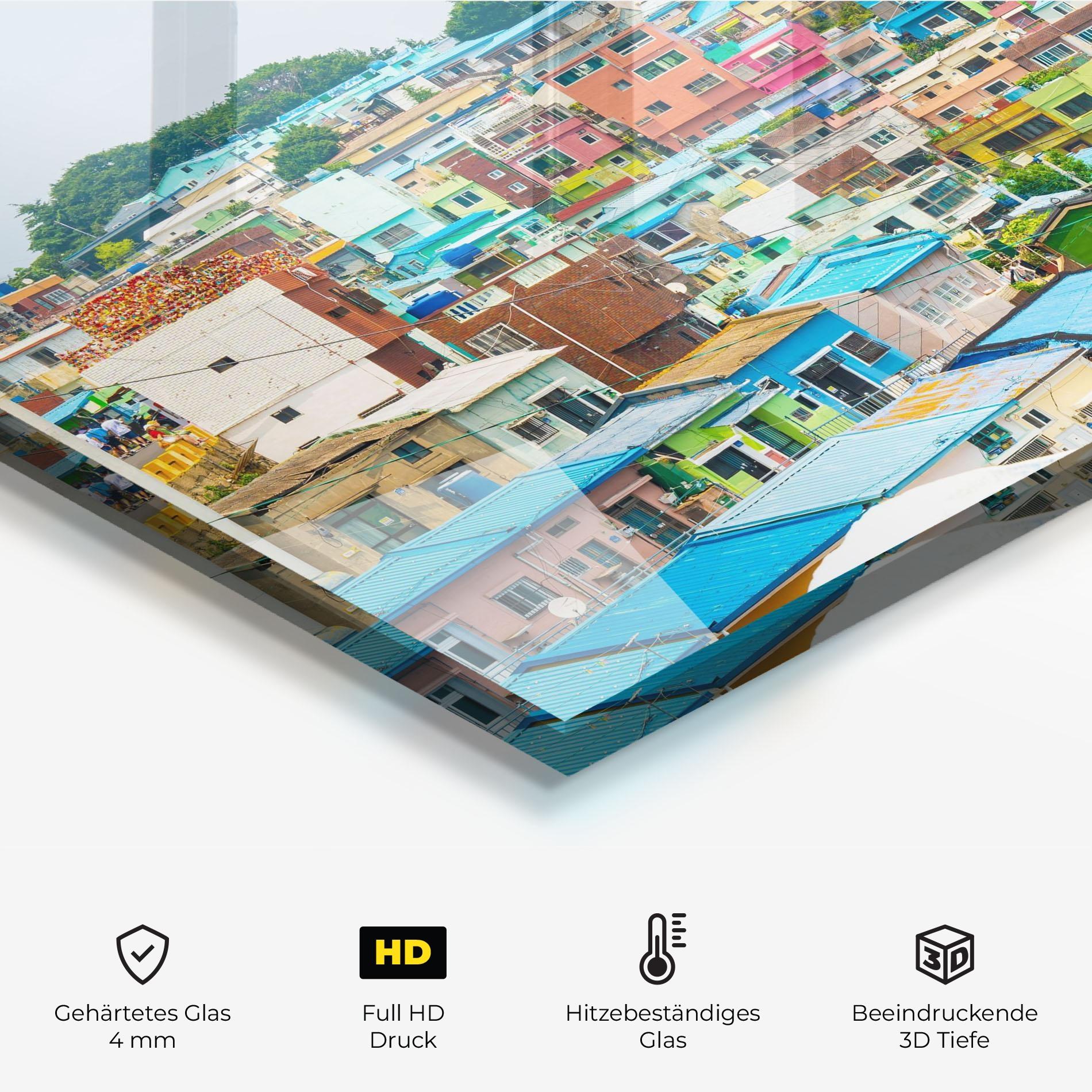 Küchenrückwand Glas Gamcheon Culture mockup 2