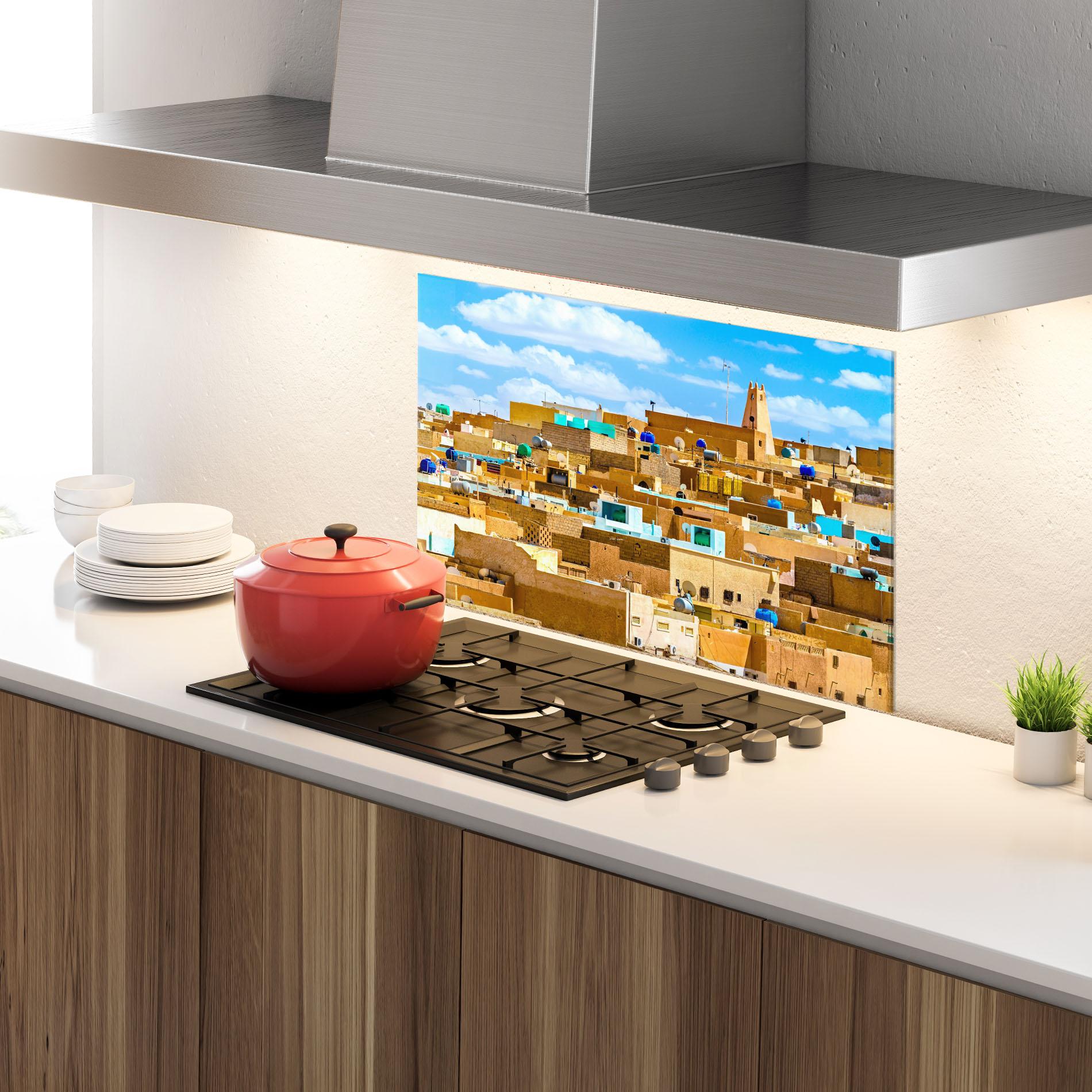 Küchenrückwand Glas Atteuf Ancient Town mockup 4
