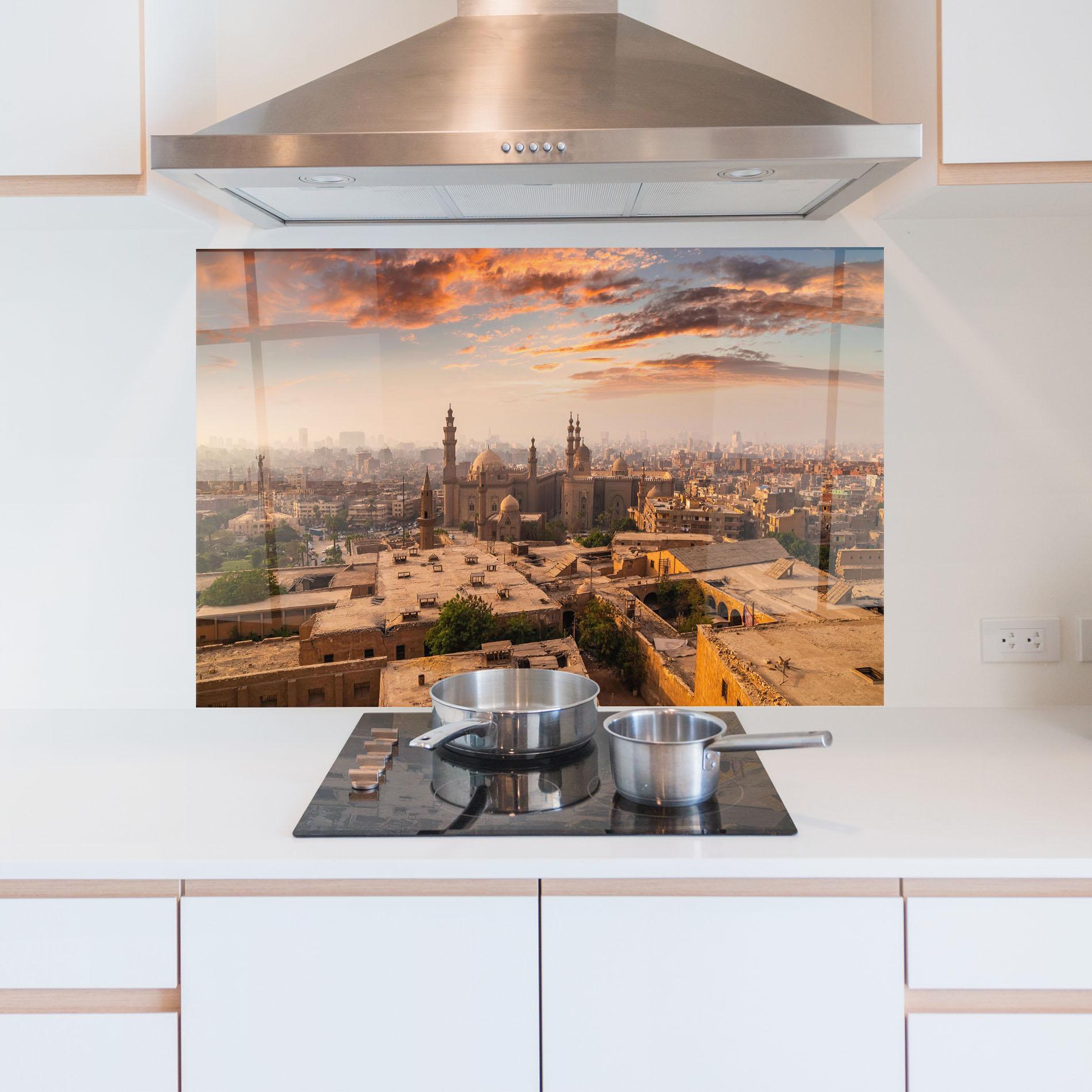 Küchenrückwand Glas Mosque Madrasa mockup 5