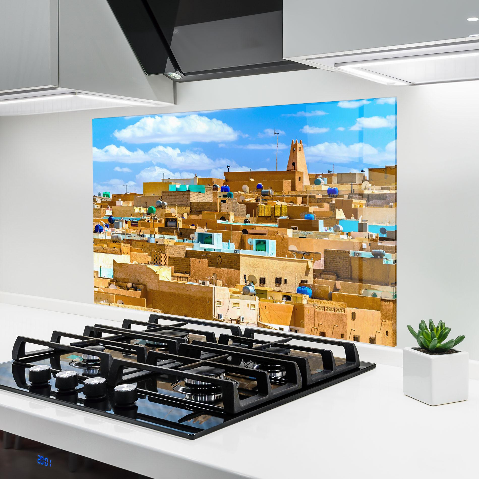 Küchenrückwand Glas Atteuf Ancient Town mockup 6