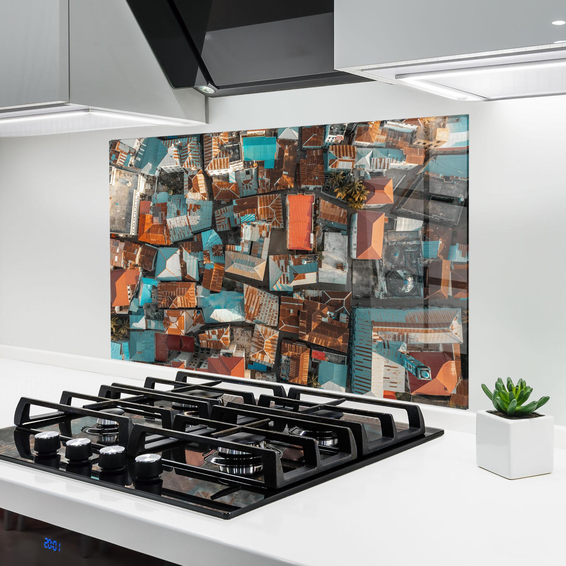 Küchenrückwand Glas Island Tanzania mockup 6