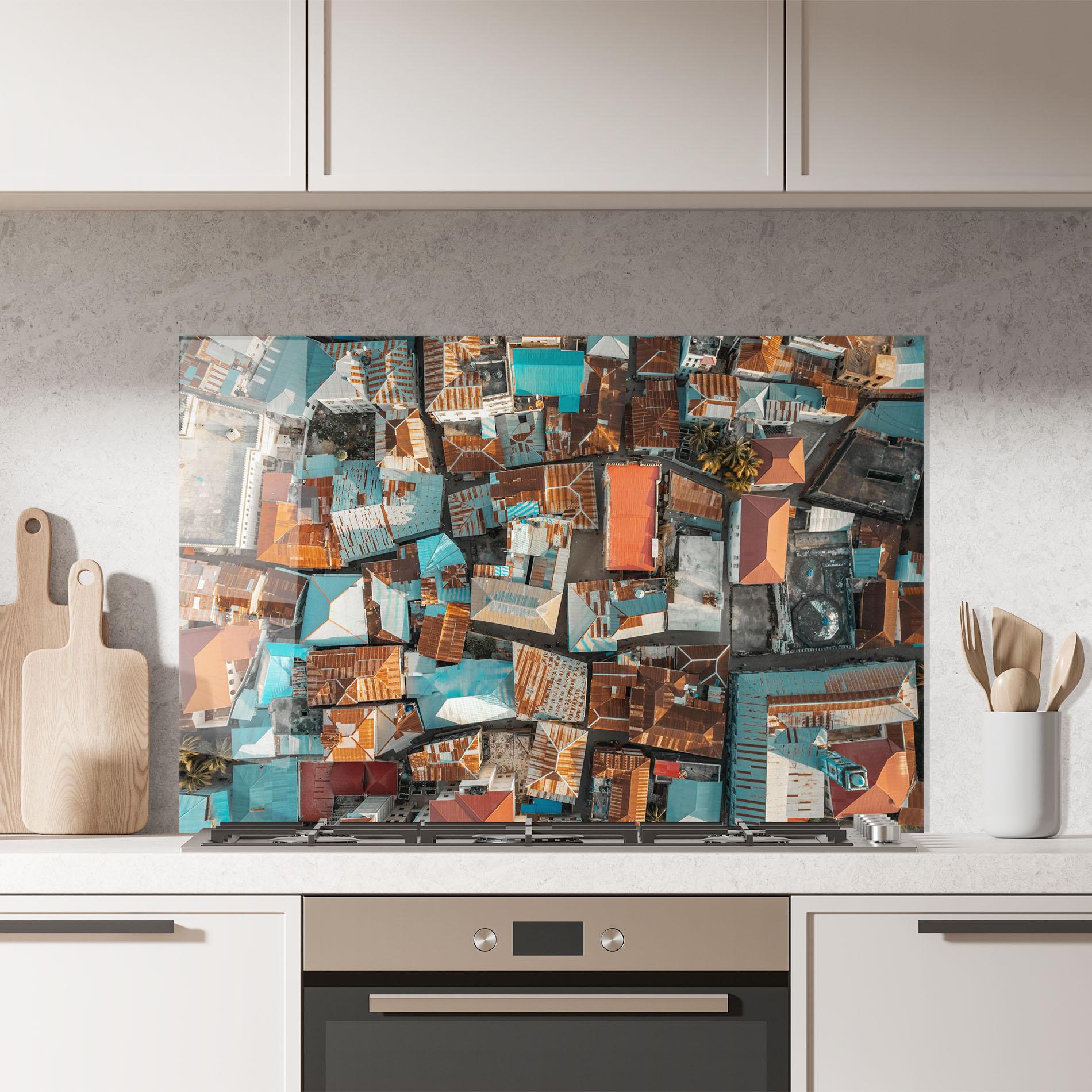 Küchenrückwand Glas Island Tanzania mockup 7