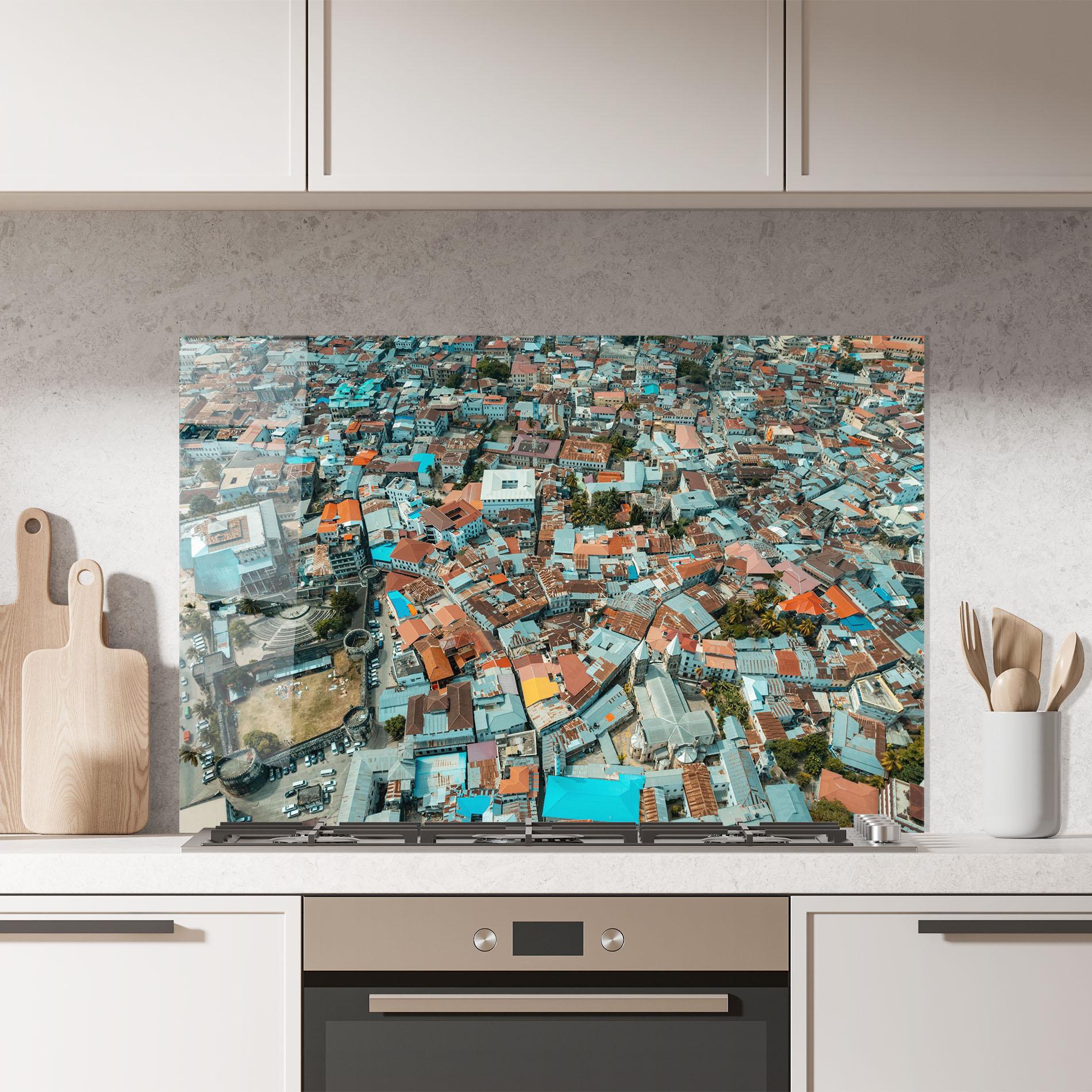 Küchenrückwand Glas Island View Tanzania mockup 7