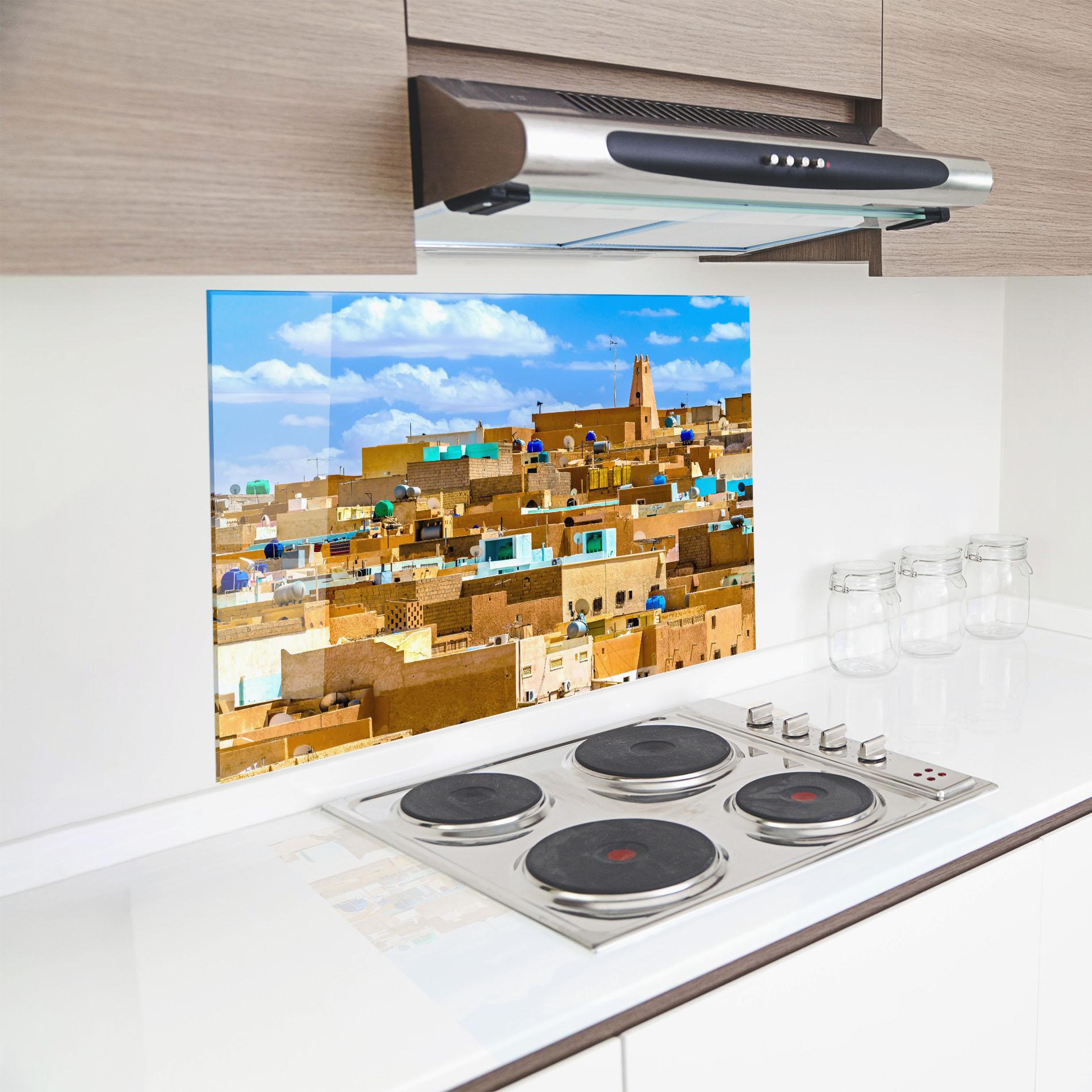 Küchenrückwand Glas Atteuf Ancient Town mockup 8