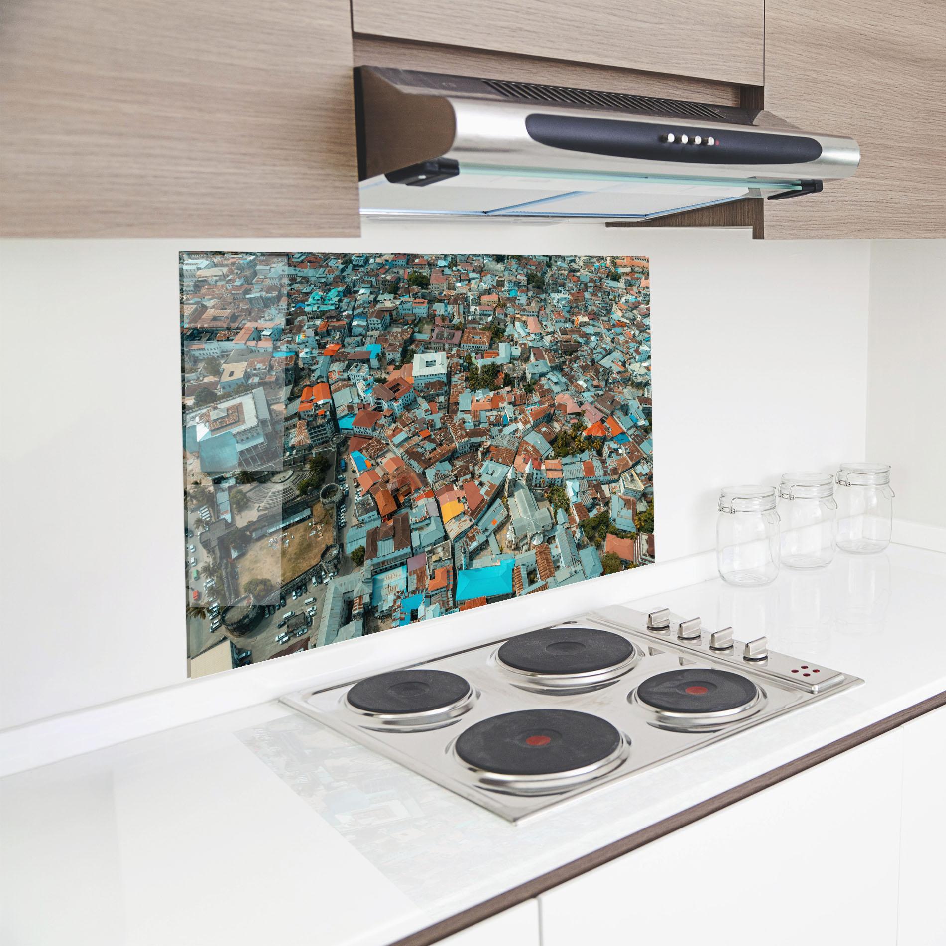 Küchenrückwand Glas Island View Tanzania mockup 8