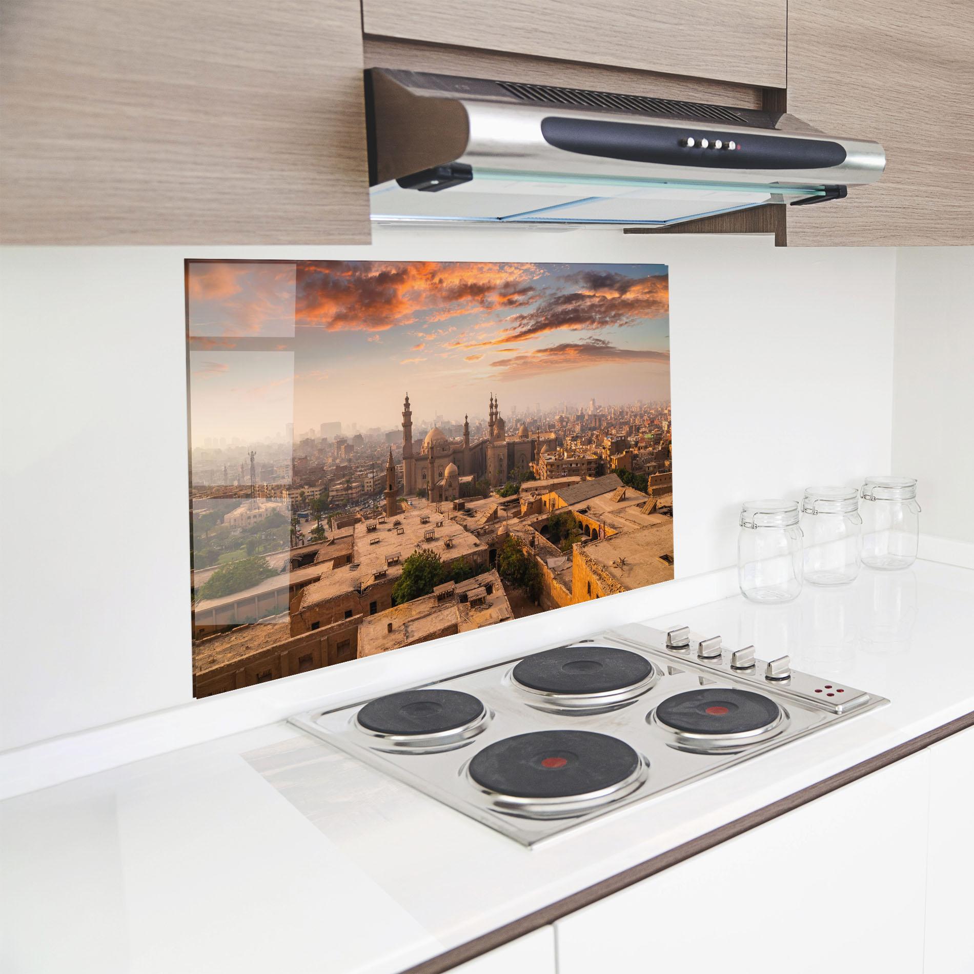 Küchenrückwand Glas Mosque Madrasa mockup 8