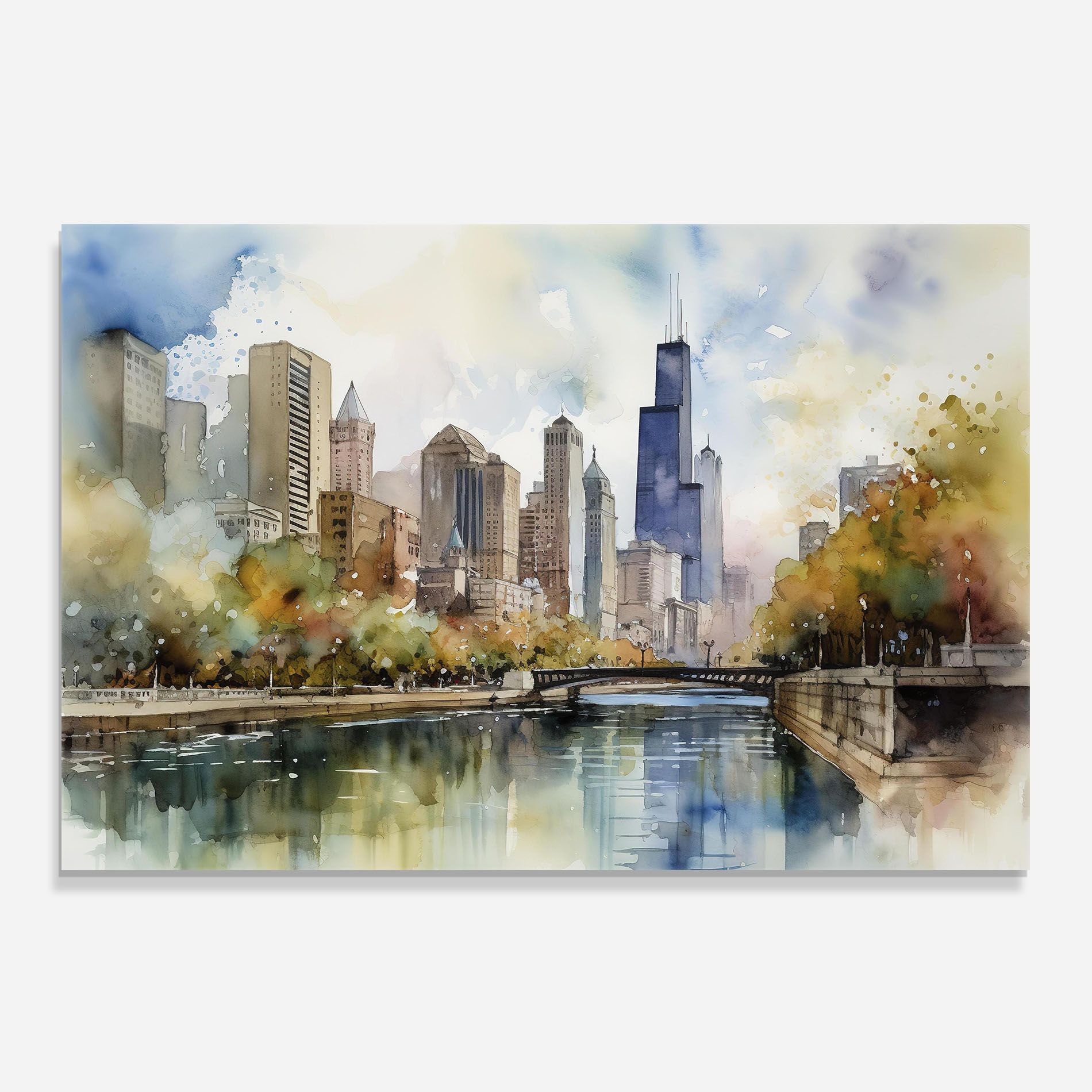 City Skyline Painting mockup 0