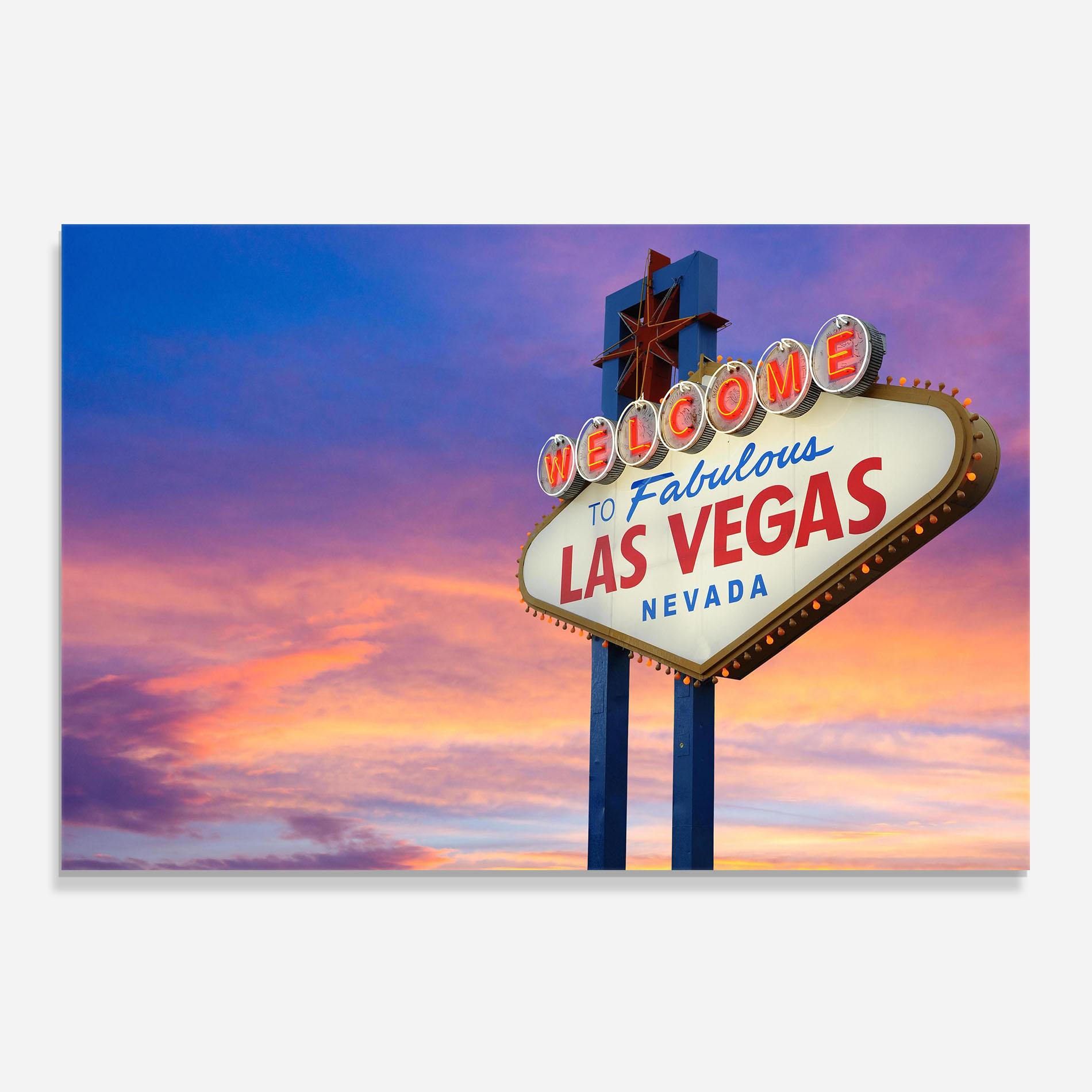Küchenrückwand Glas Las Vegas Sign mockup 0
