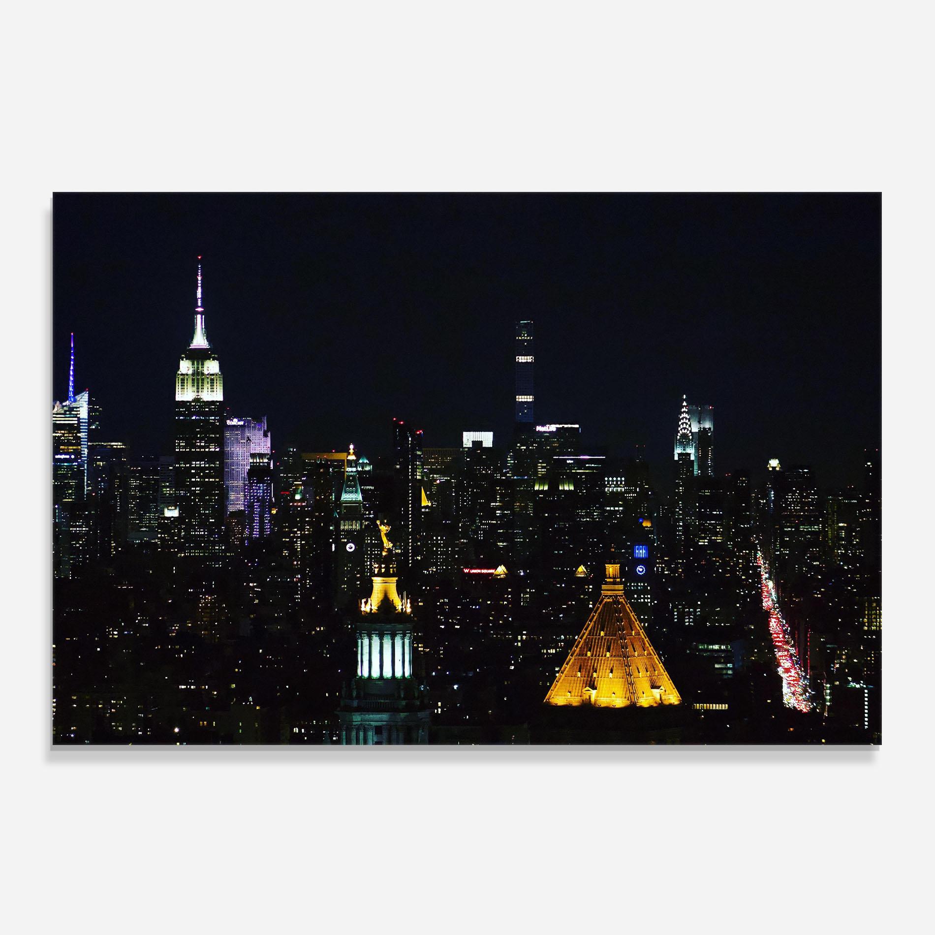 Küchenrückwand Glas Pretty City Night mockup 0