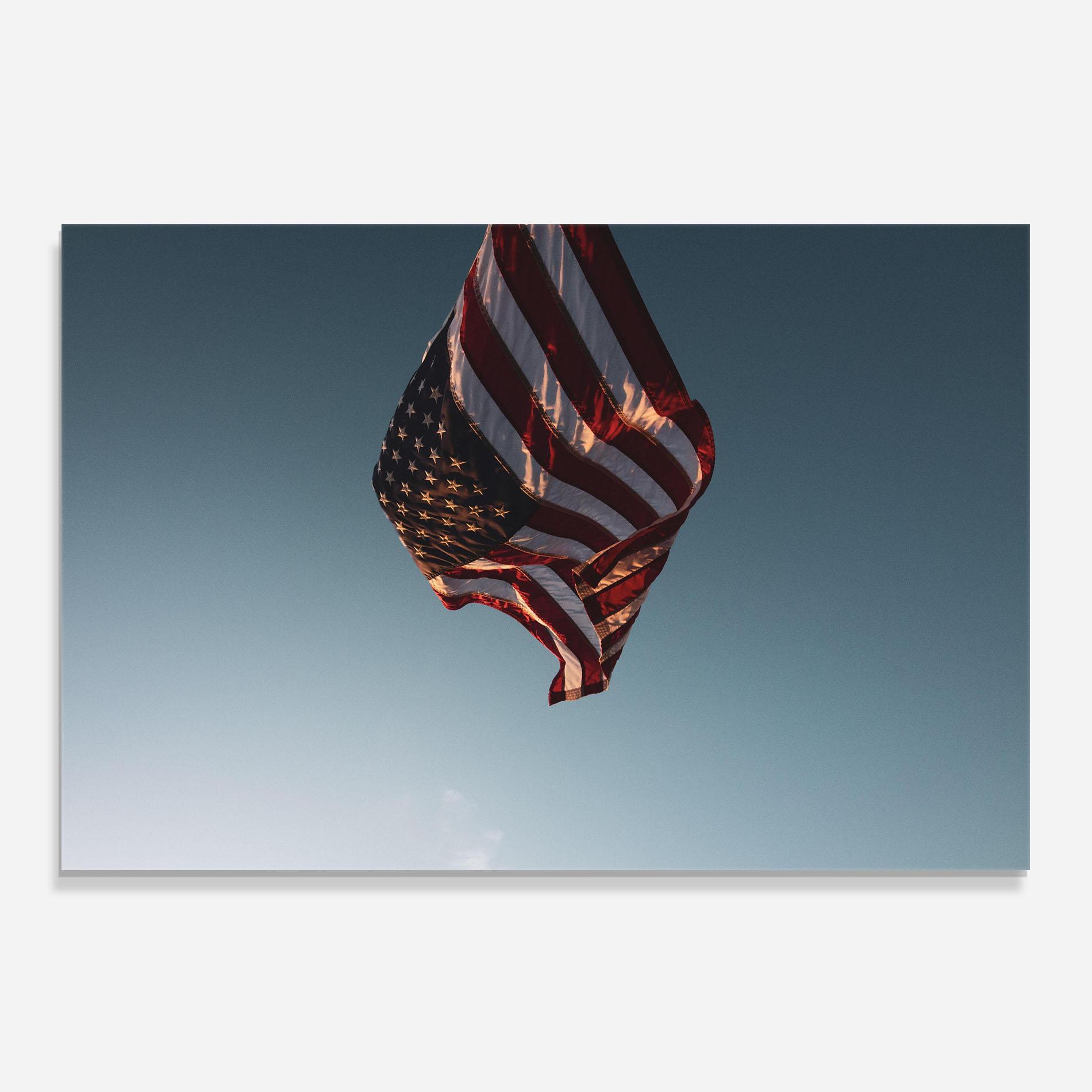 Küchenrückwand Glas Usa Flag mockup 0