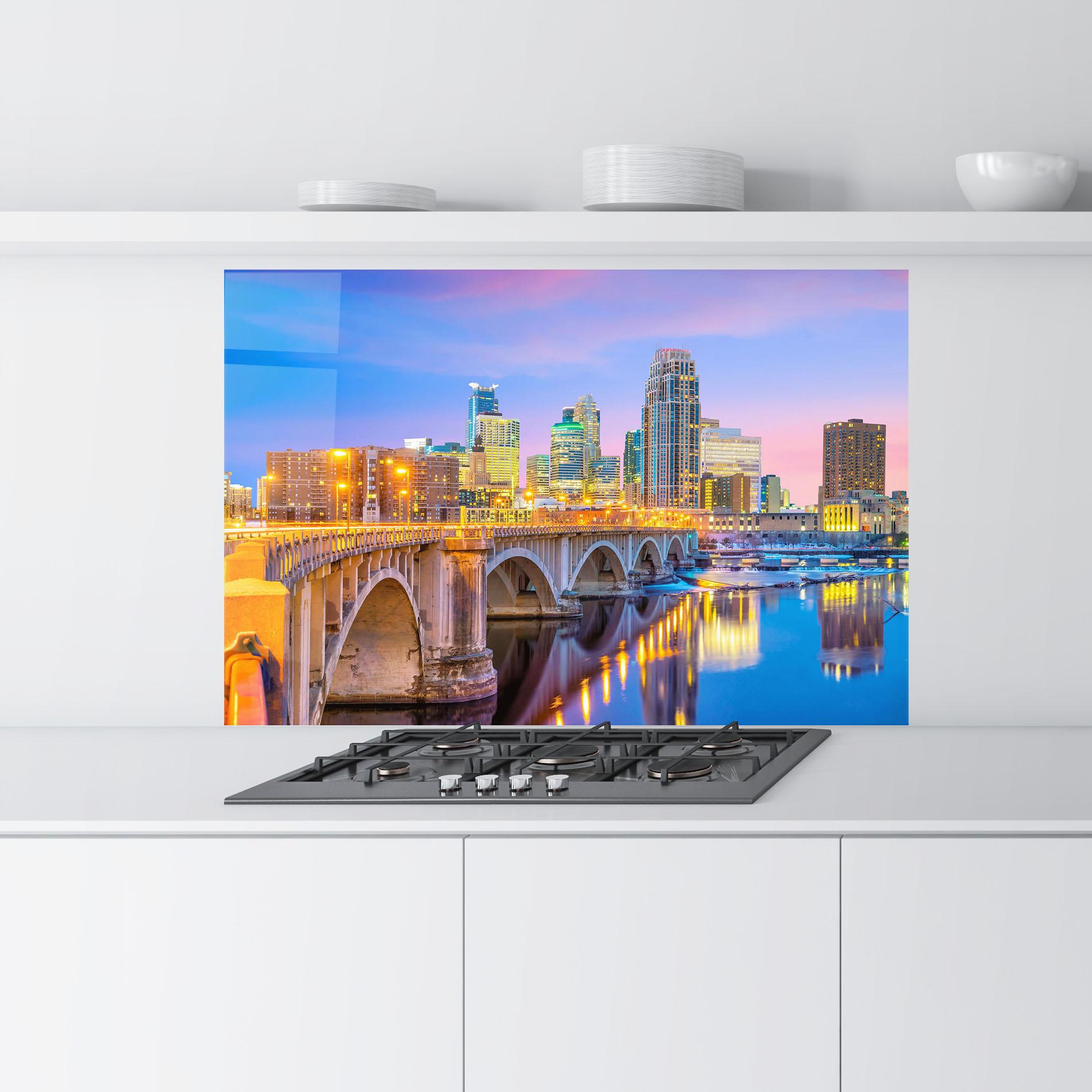 Küchenrückwand Glas Minnesota Usa mockup 9