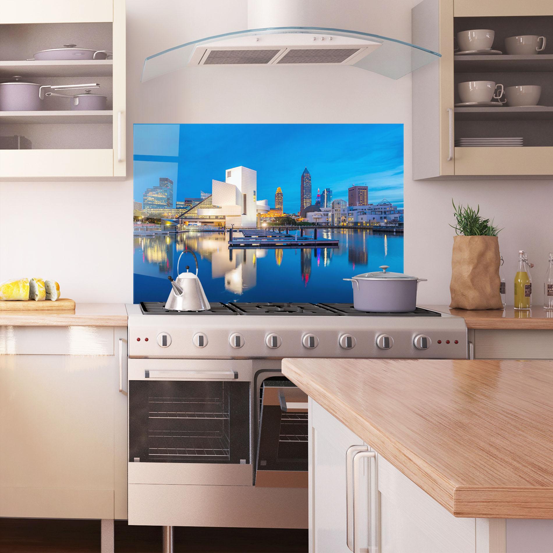 Küchenrückwand Glas Lakefront Ohio Usa mockup 1