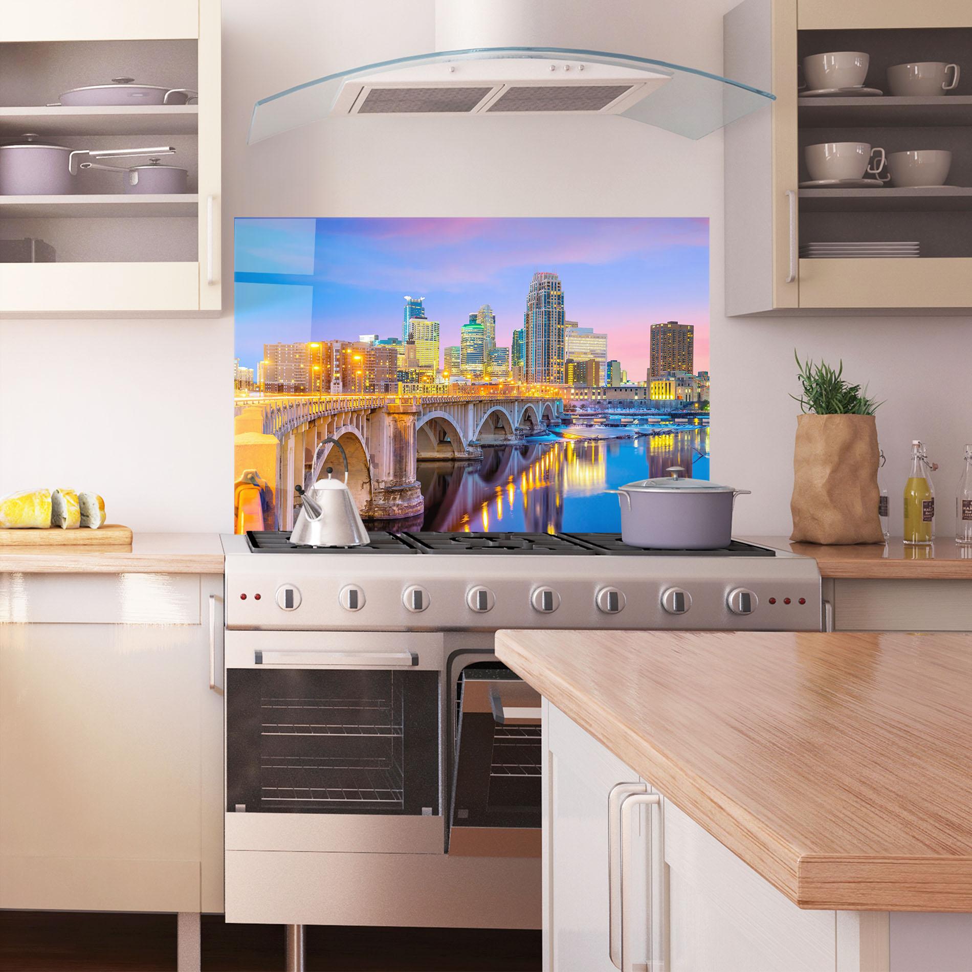 Küchenrückwand Glas Minnesota Usa mockup 1
