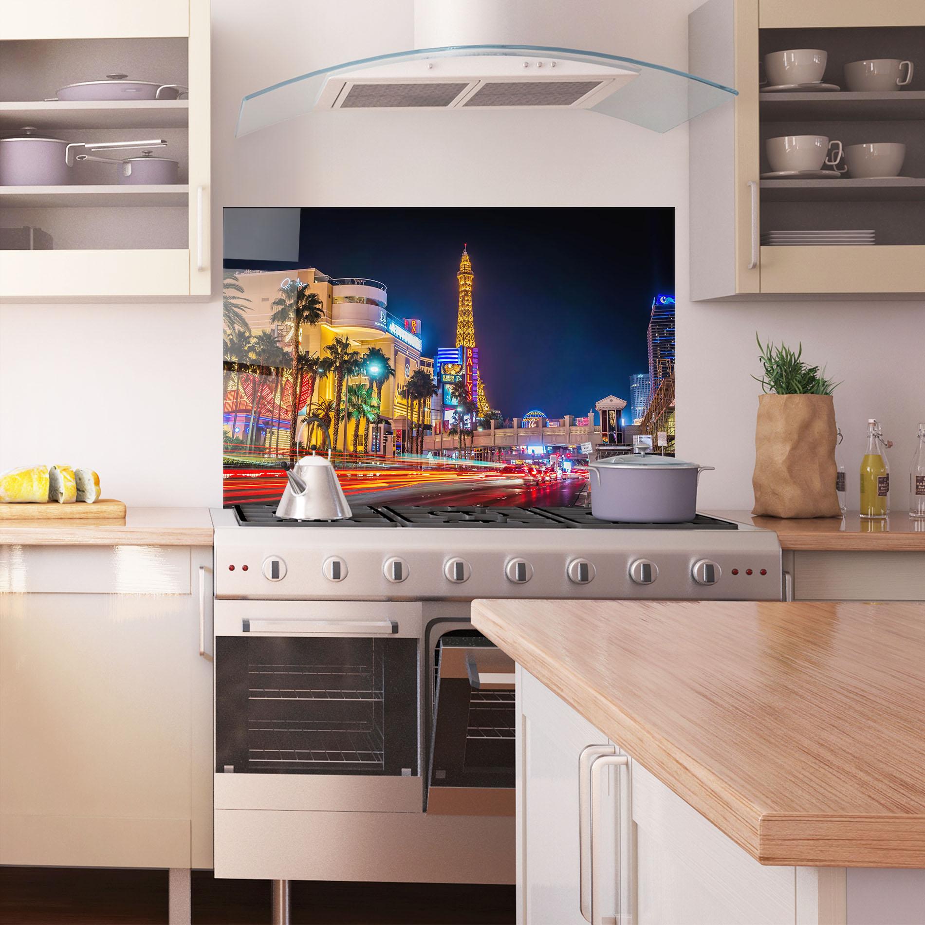 Küchenrückwand Glas Nevada Evening mockup 1