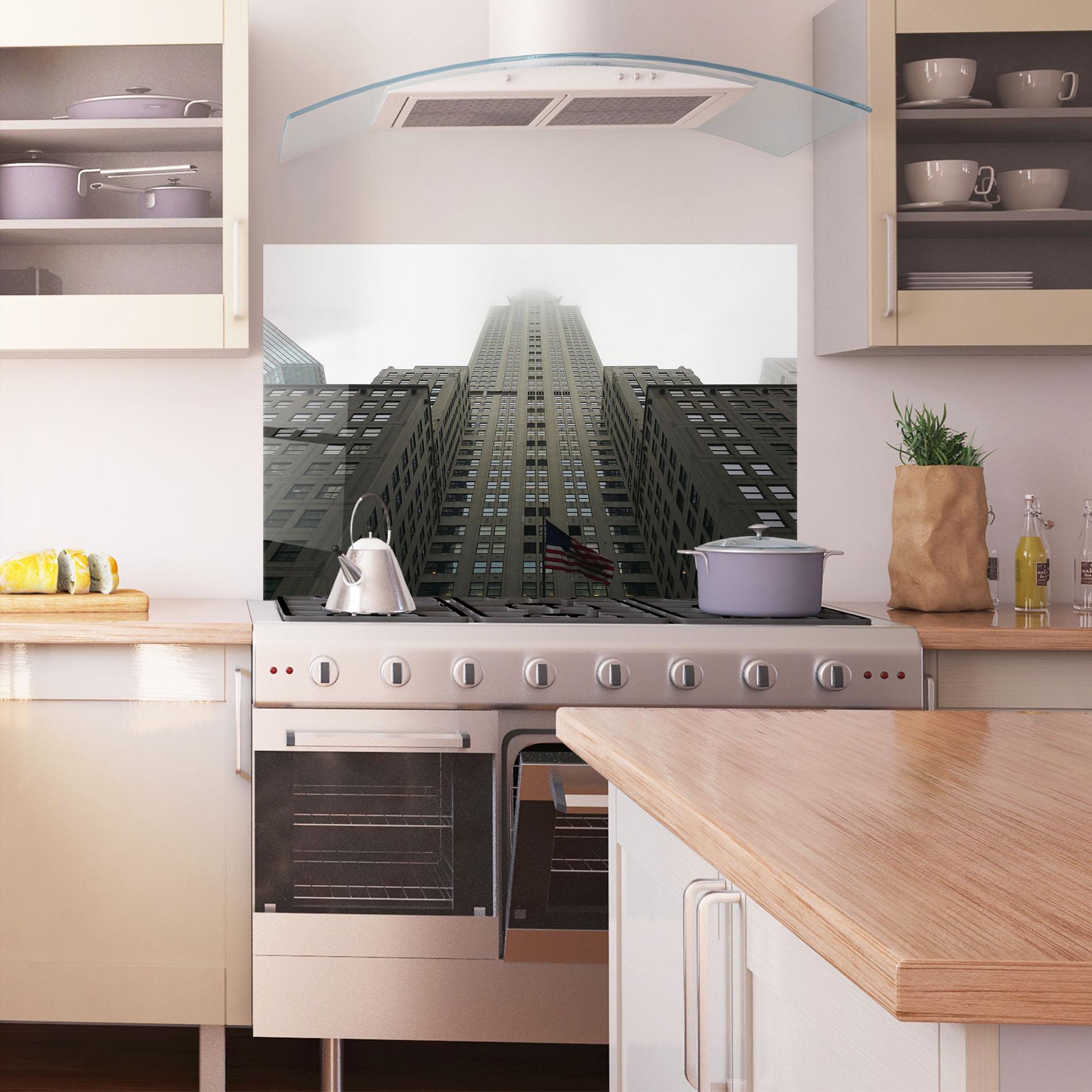Küchenrückwand Glas New York City Skyscraper mockup 1