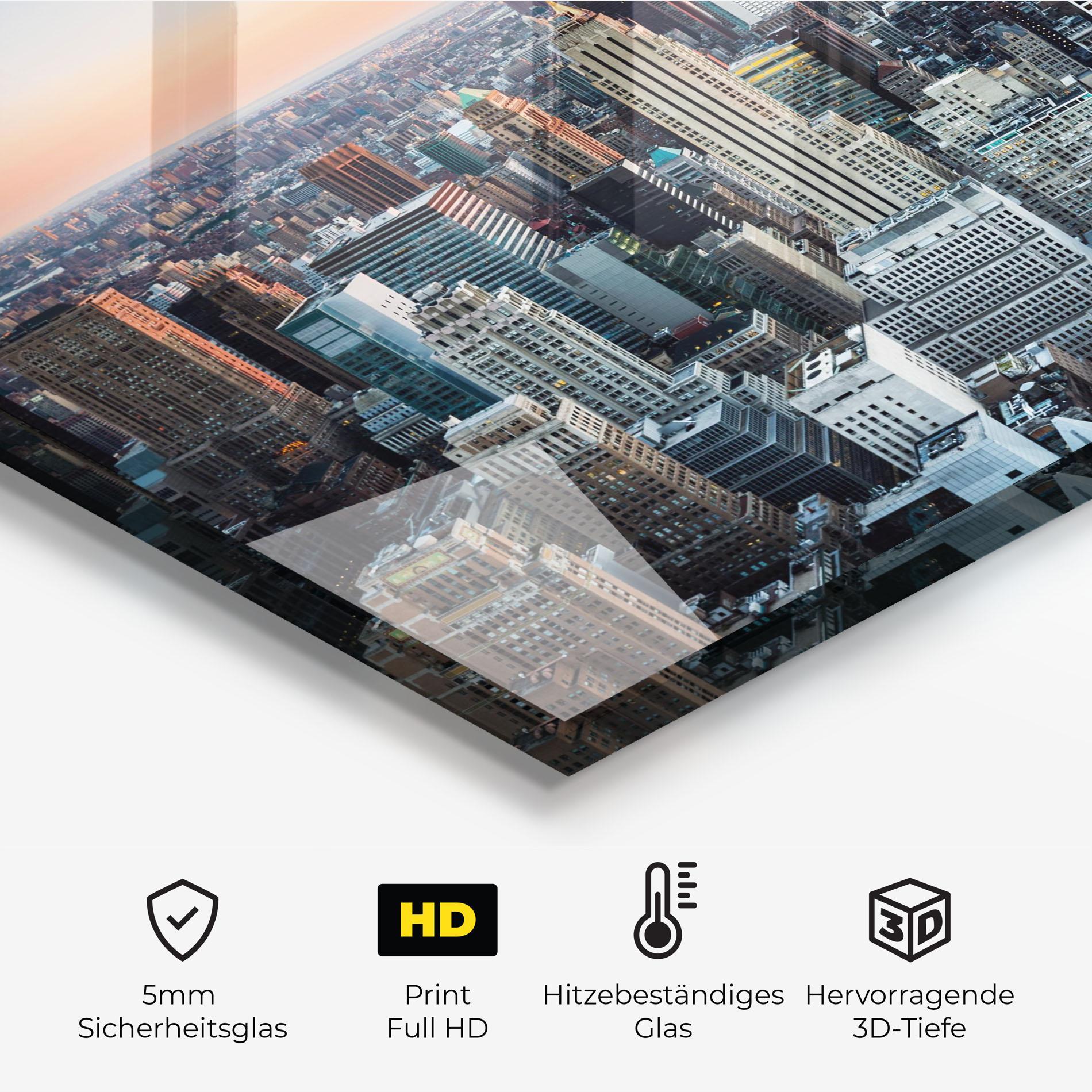 Küchenrückwand Glas New York Skyline mockup 2