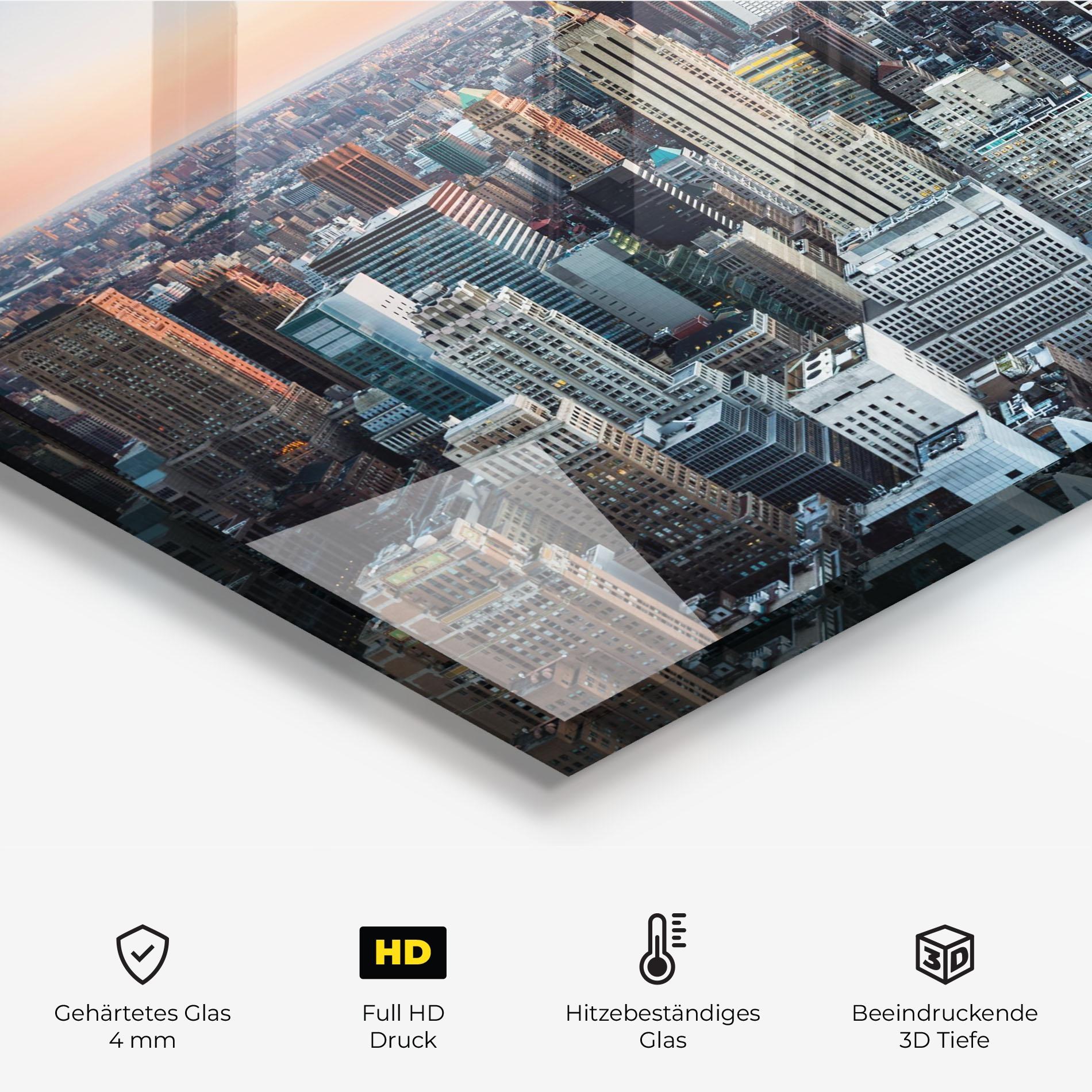 Küchenrückwand Glas New York Skyline mockup 2
