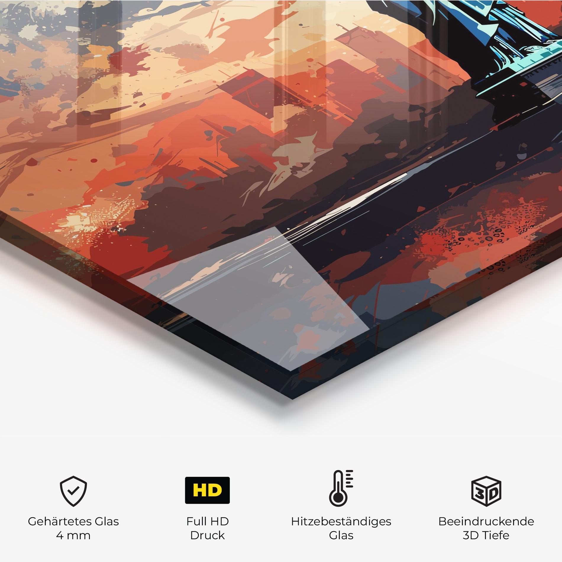 Küchenrückwand Glas United States Statue mockup 2