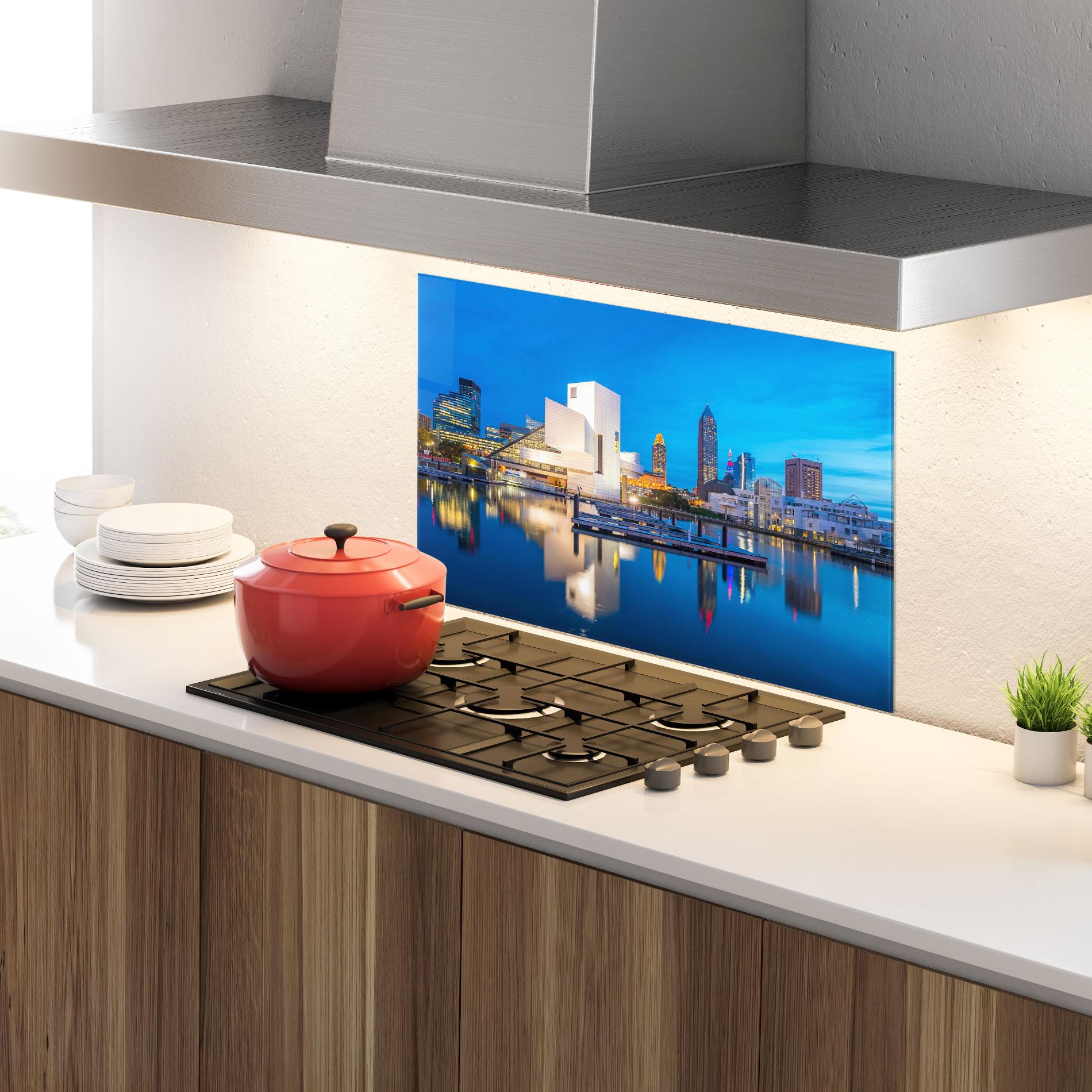 Küchenrückwand Glas Lakefront Ohio Usa mockup 4